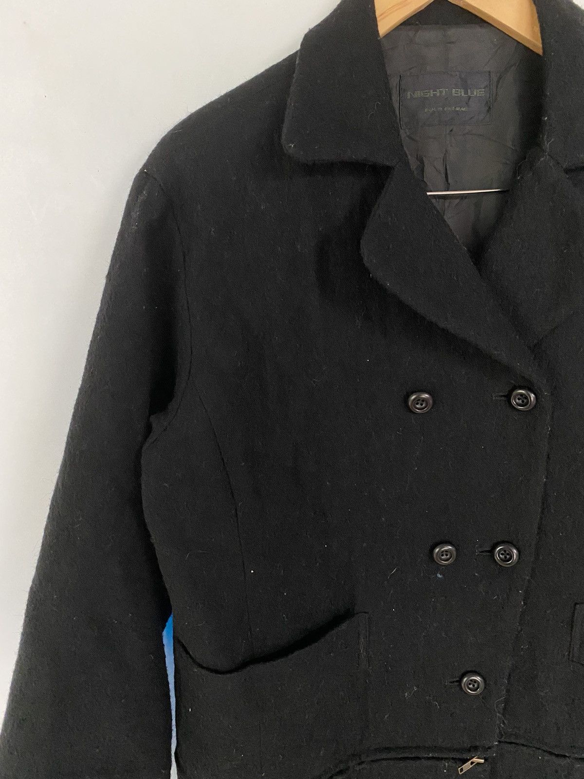 Japanese Brand Night Blue Long & Short Overcoat Jacket 2 in 1 Wool Style Size US M / EU 48-50 / 2 - 2 Thumbnail