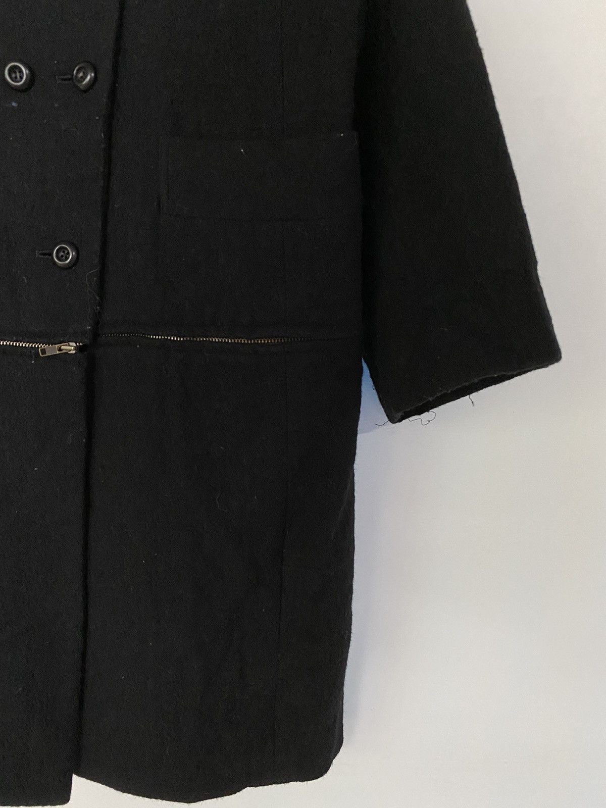 Japanese Brand Night Blue Long & Short Overcoat Jacket 2 in 1 Wool Style Size US M / EU 48-50 / 2 - 5 Thumbnail