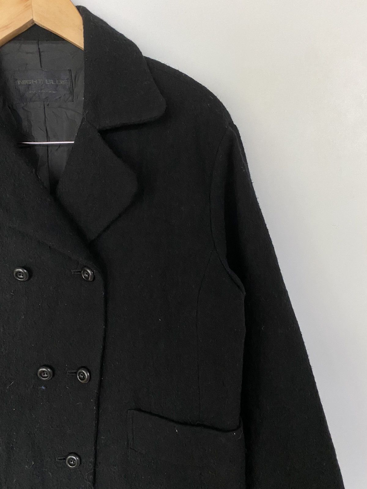 Japanese Brand Night Blue Long & Short Overcoat Jacket 2 in 1 Wool Style Size US M / EU 48-50 / 2 - 4 Thumbnail