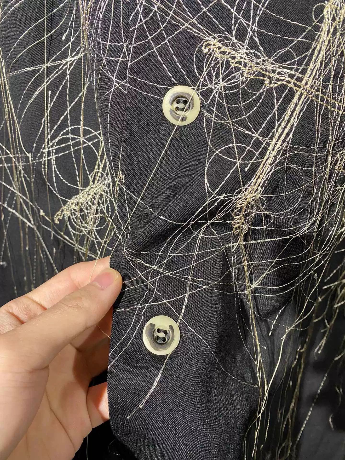 Yohji Yamamoto Yohji Yamamoto Patterned Tassel Shirt Size US M / EU 48-50 / 2 - 4 Thumbnail