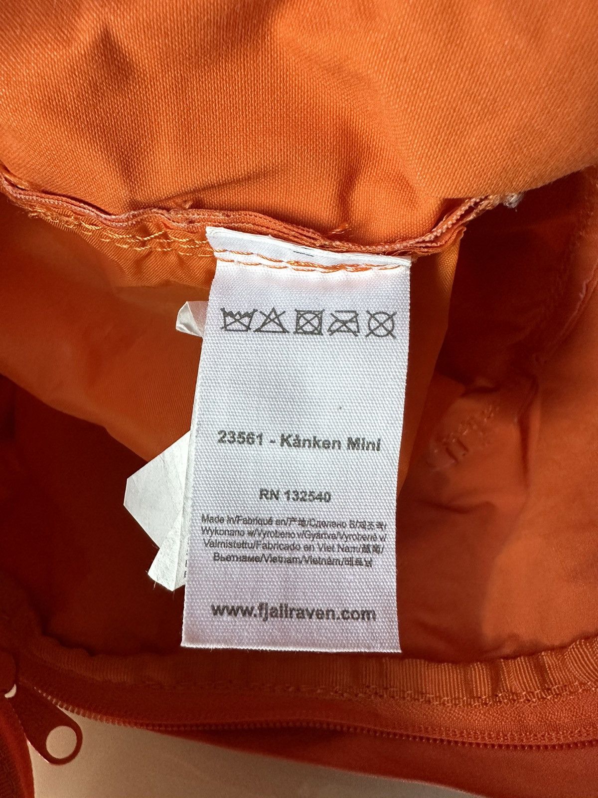 Fjallraven Fjallraven Kanken Mini Backpack Orange Size ONE SIZE - 12 Thumbnail
