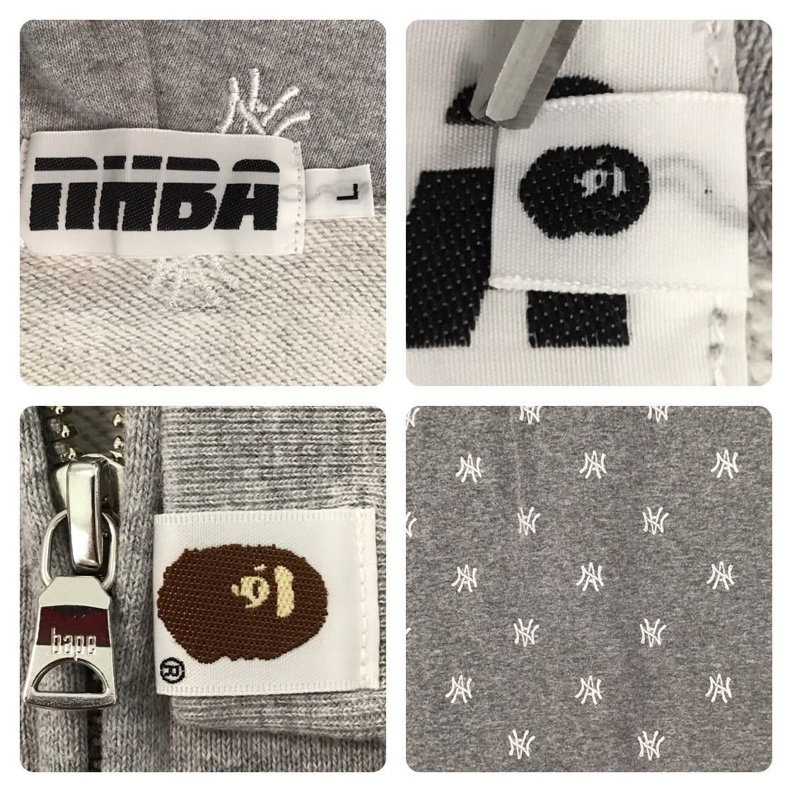 Bape × Neighborhood BAPE × NEIGHBORHOOD LOGO Full zip hoodie Gray Size US L / EU 52-54 / 3 - 6 Thumbnail
