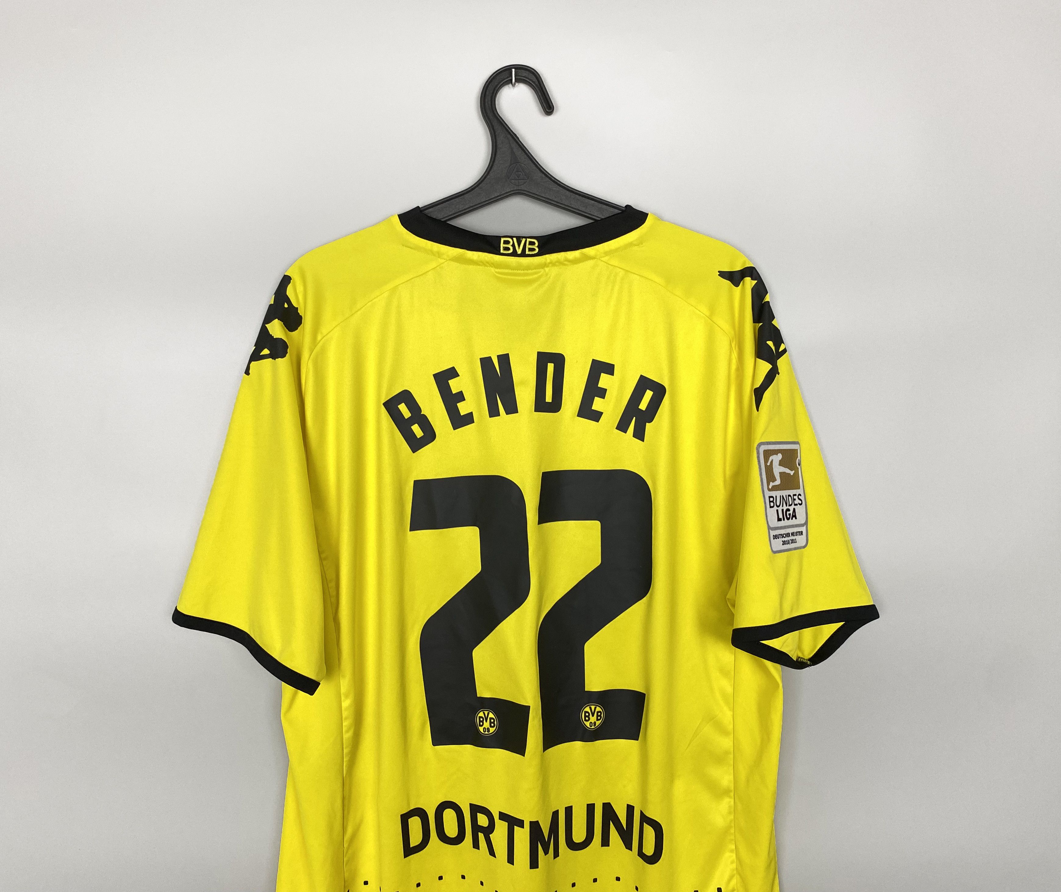 Kappa Bender Borussia Dortmund 2010 2011 Home Football Jersey Size US XXL / EU 58 / 5 - 2 Thumbnail