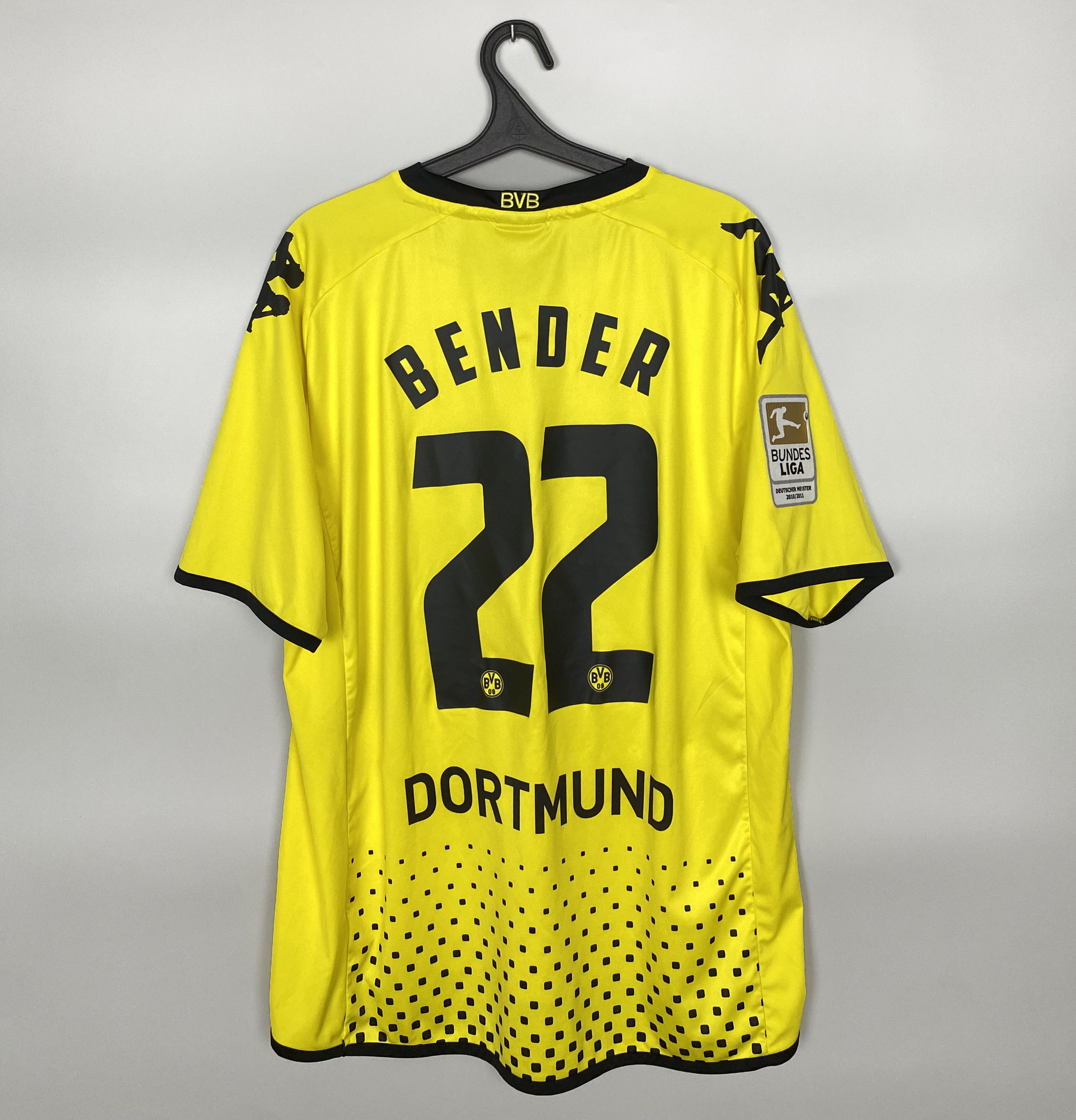 Kappa Bender Borussia Dortmund 2010 2011 Home Football Jersey Size US XXL / EU 58 / 5 - 1 Thumbnail