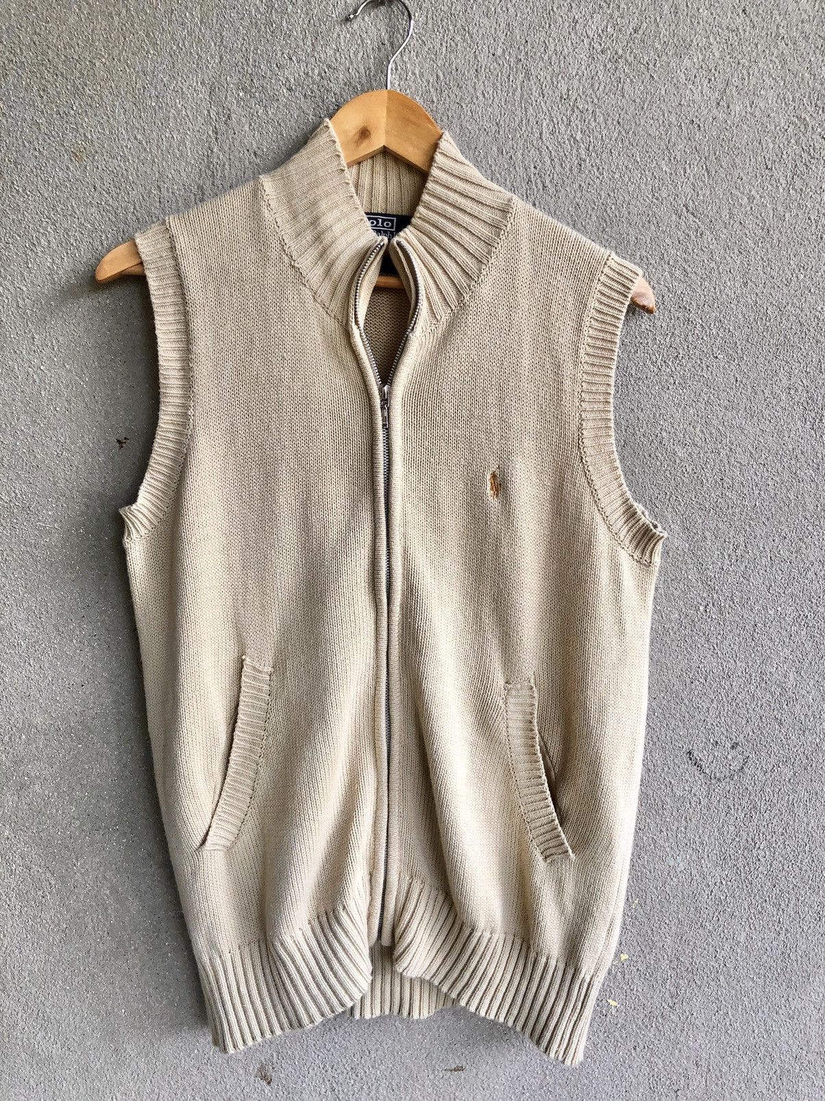Polo Ralph Lauren Vintage Polo Ralph Lauren zip up knit Vest Size US S / EU 44-46 / 1 - 1 Thumbnail