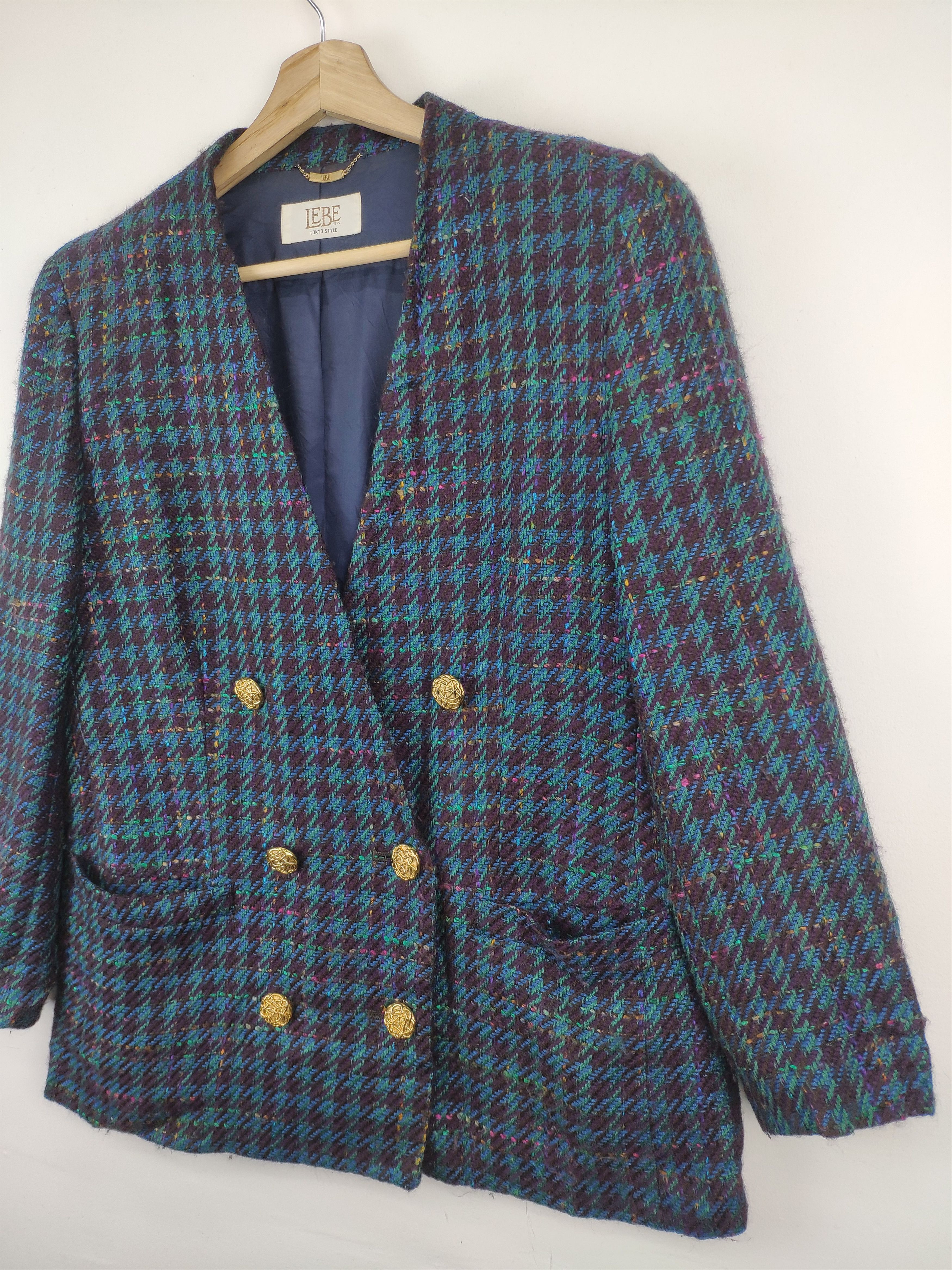 Designer × Japanese Brand Vintage Wool Double Breasted Coat by Lebe Tokyo Style Size M / US 6-8 / IT 42-44 - 6 Thumbnail