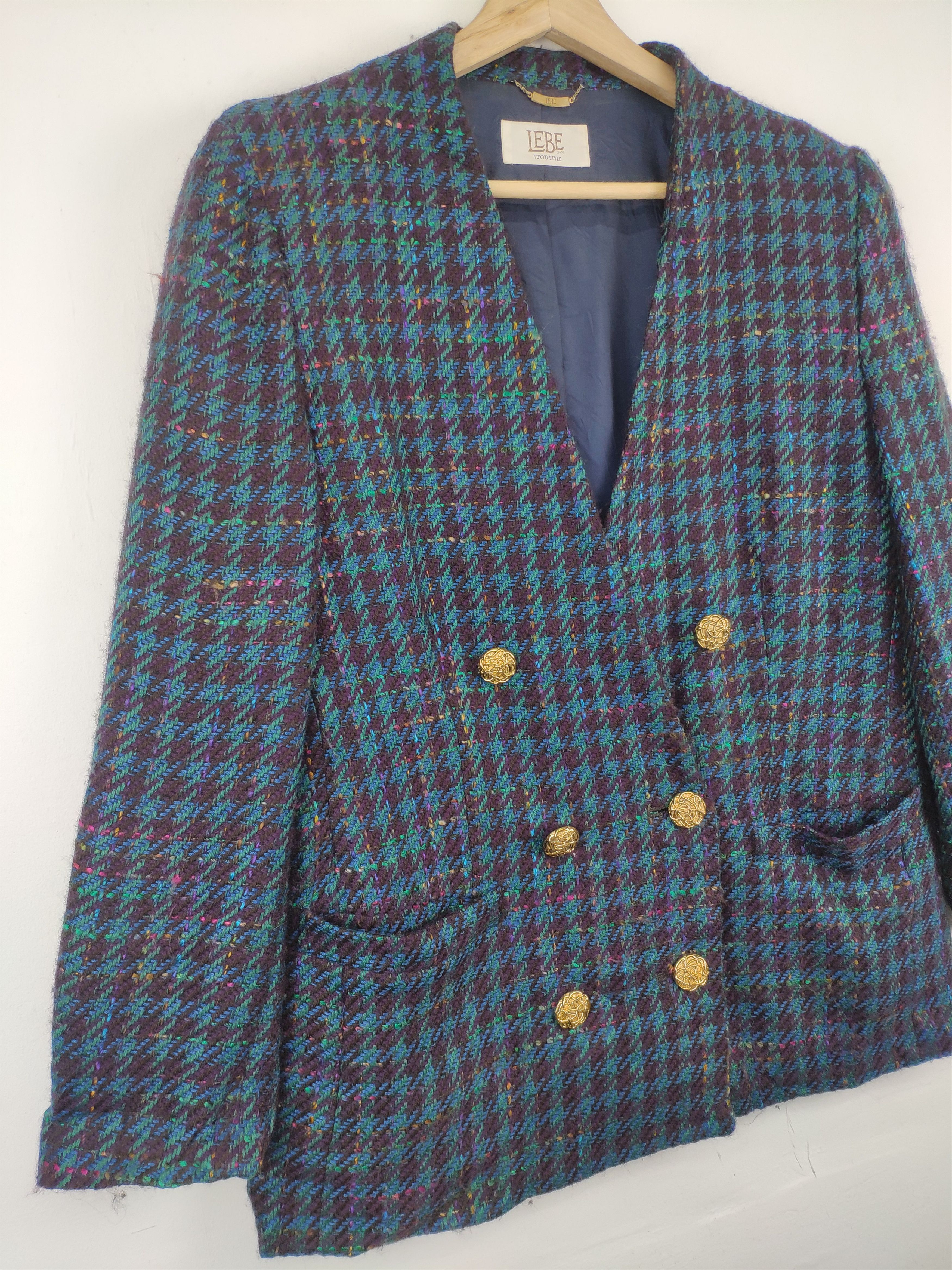 Designer × Japanese Brand Vintage Wool Double Breasted Coat by Lebe Tokyo Style Size M / US 6-8 / IT 42-44 - 7 Thumbnail
