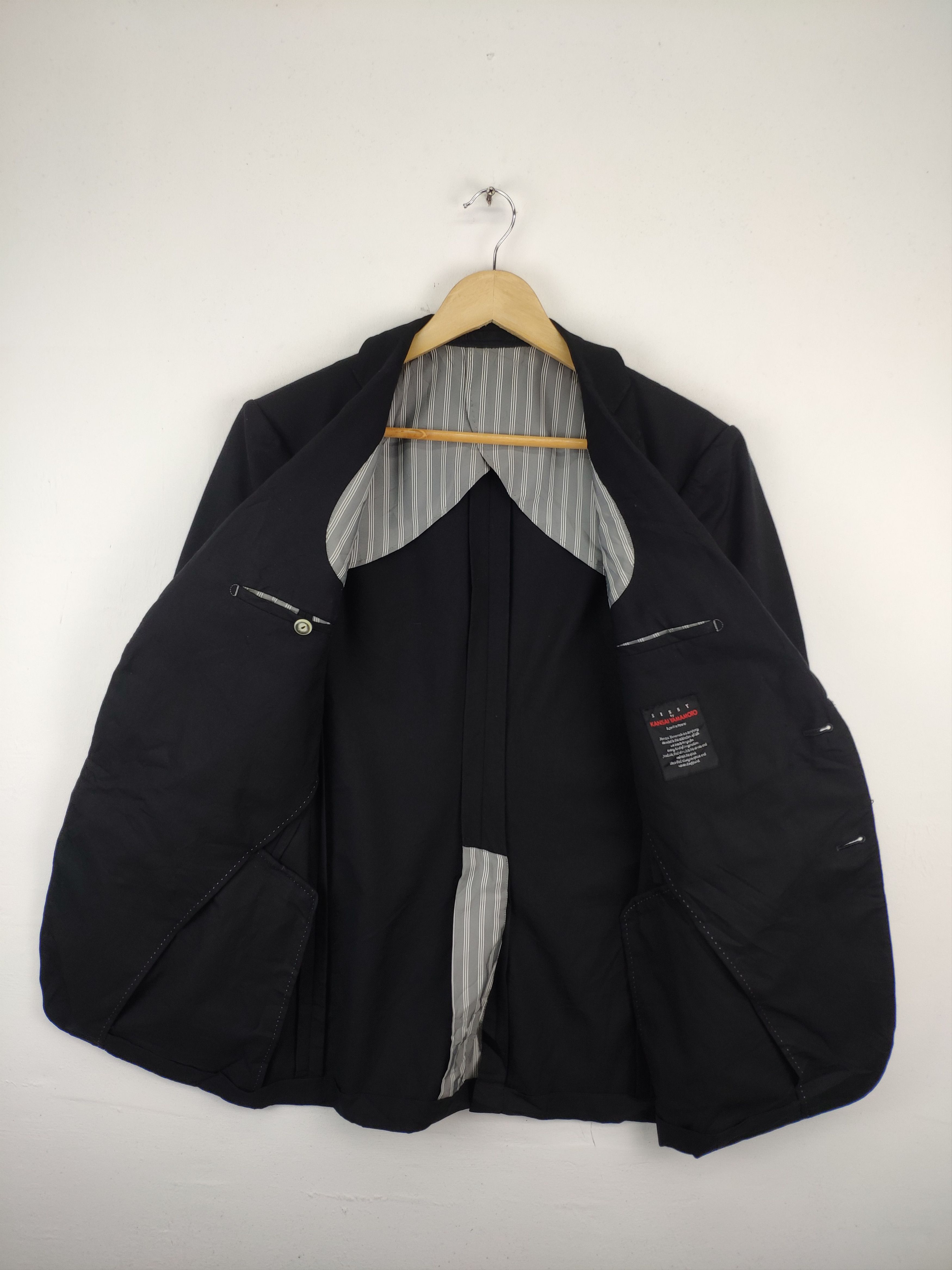Designer × Kansai Yamamoto Vintage Kansai Yamamoto Blazer Jacket Black Size US S / EU 44-46 / 1 - 6 Thumbnail