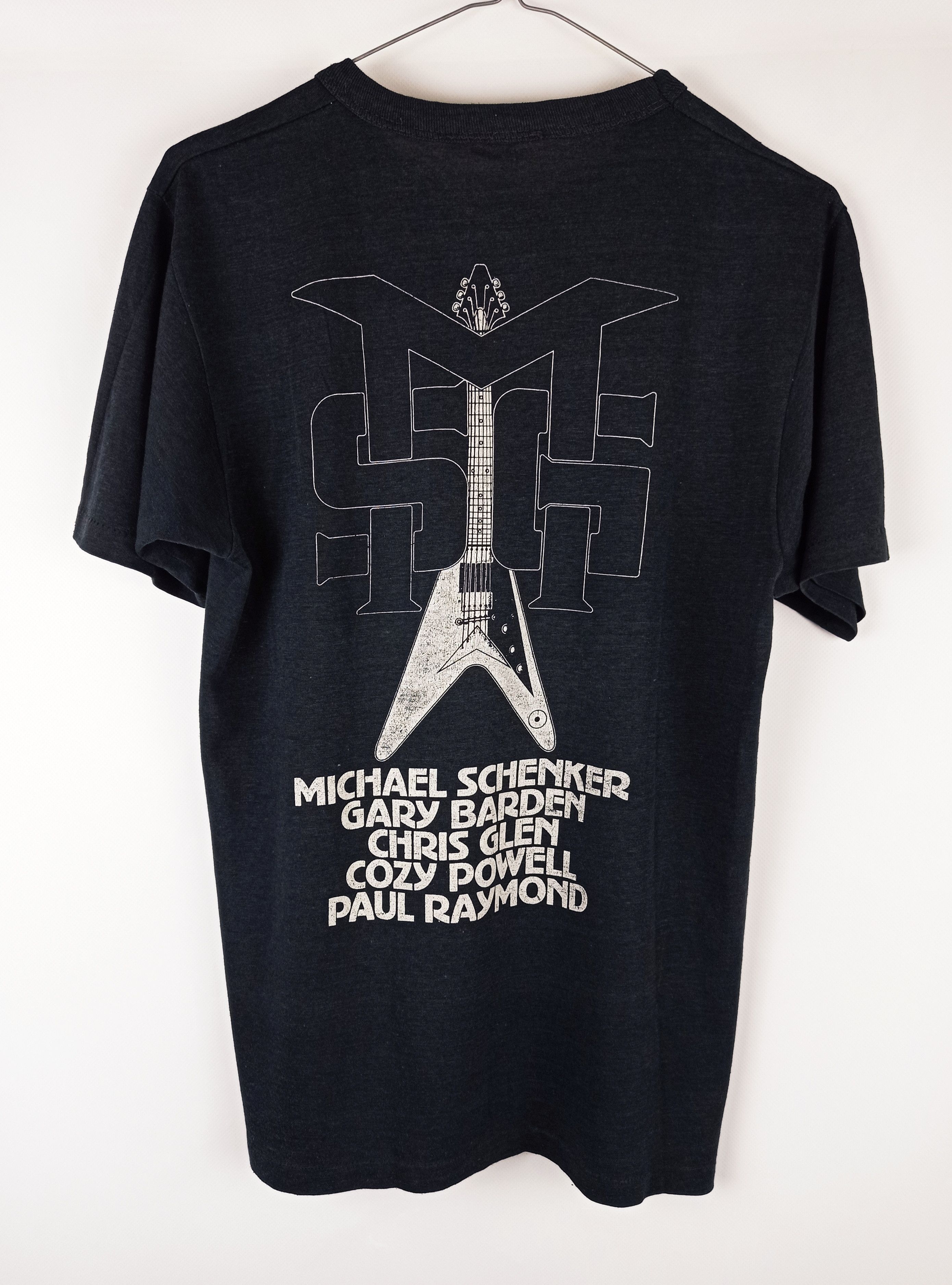 Vintage 80s Vintage Michael Schenker Group On The Rack Tour T-shirt Size US M / EU 48-50 / 2 - 2 Thumbnail