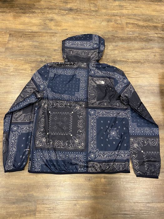 Blue bandana north face sales jacket