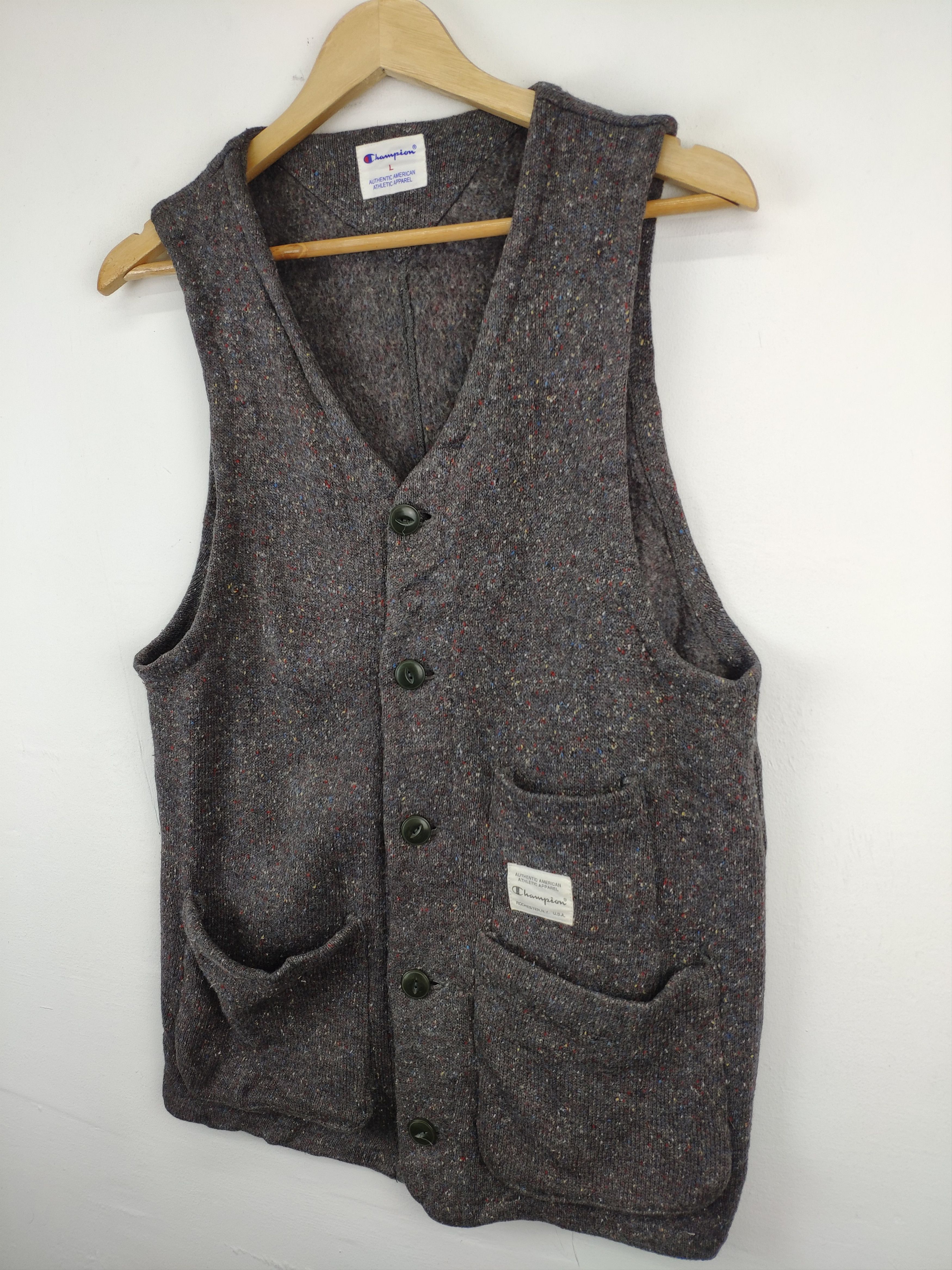 Champion × Vintage Vintage Champion Wool Vest Size S / US 4 / IT 40 - 5 Thumbnail
