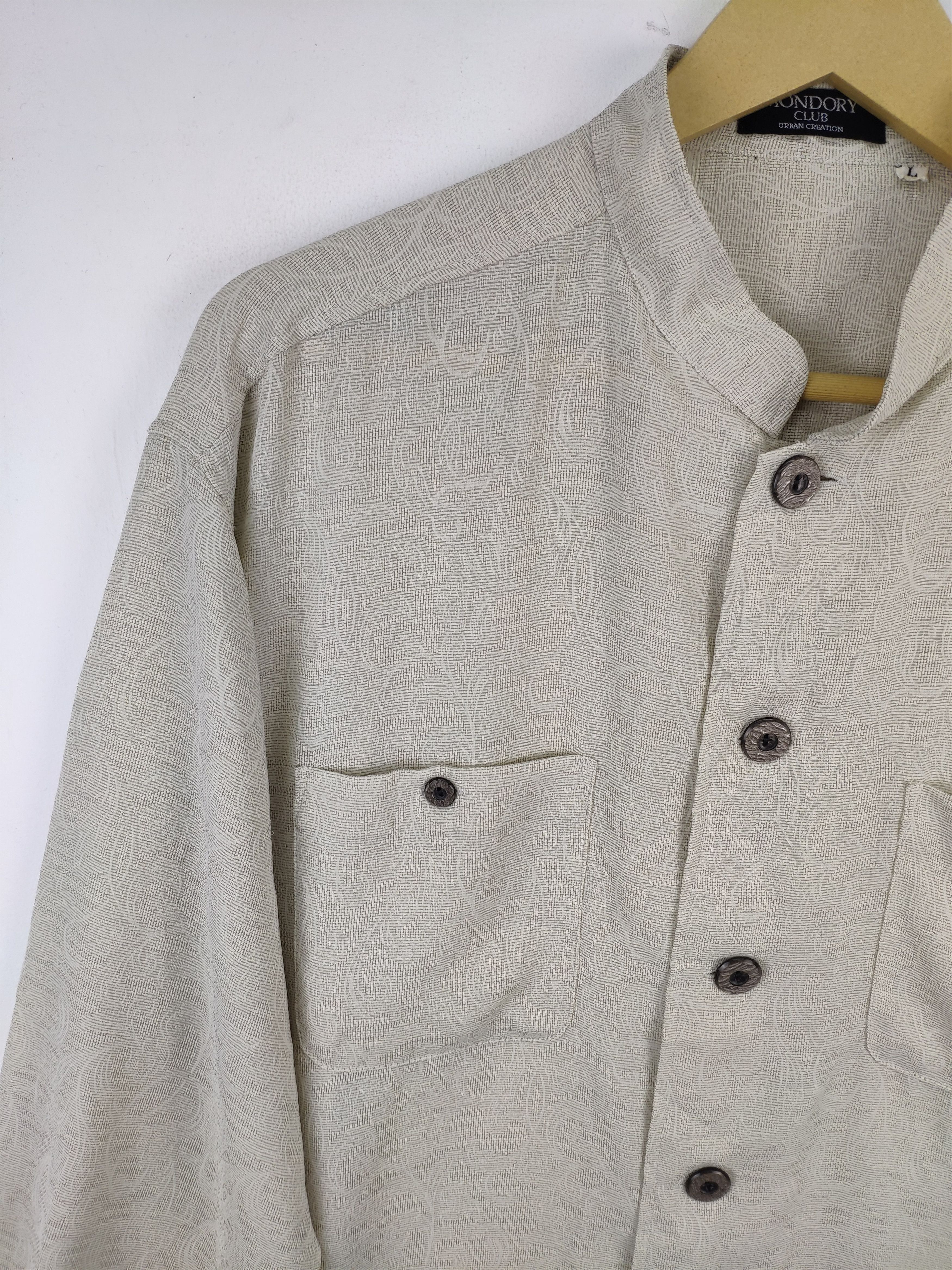 Designer × Japanese Brand × Vintage Vintage Shirt Button Up Floral Motif by Mondory Club Size L / US 10 / IT 46 - 11 Thumbnail