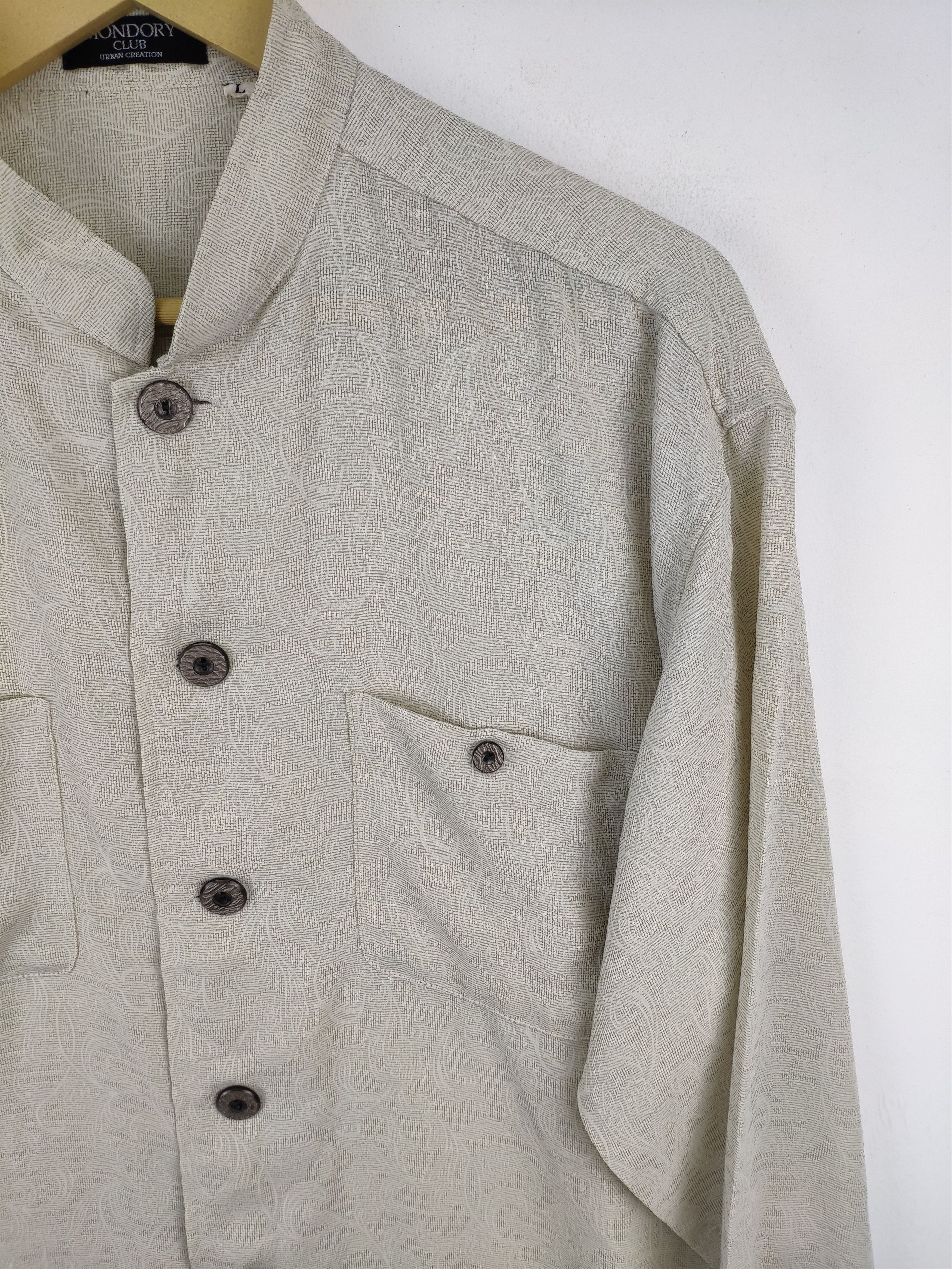 Designer × Japanese Brand × Vintage Vintage Shirt Button Up Floral Motif by Mondory Club Size L / US 10 / IT 46 - 10 Thumbnail