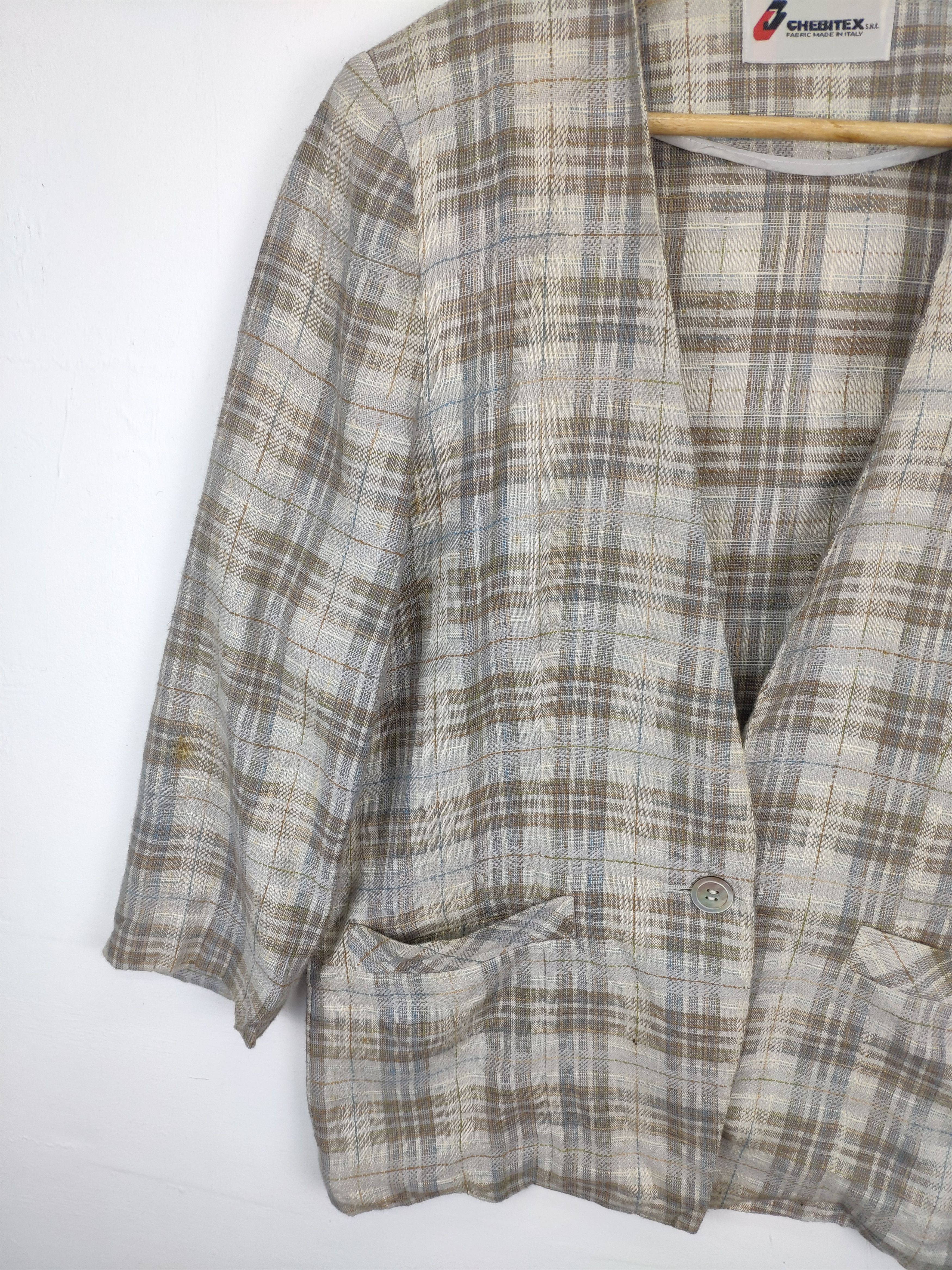 Vintage Plaid Blazer Jacket by Chebitex