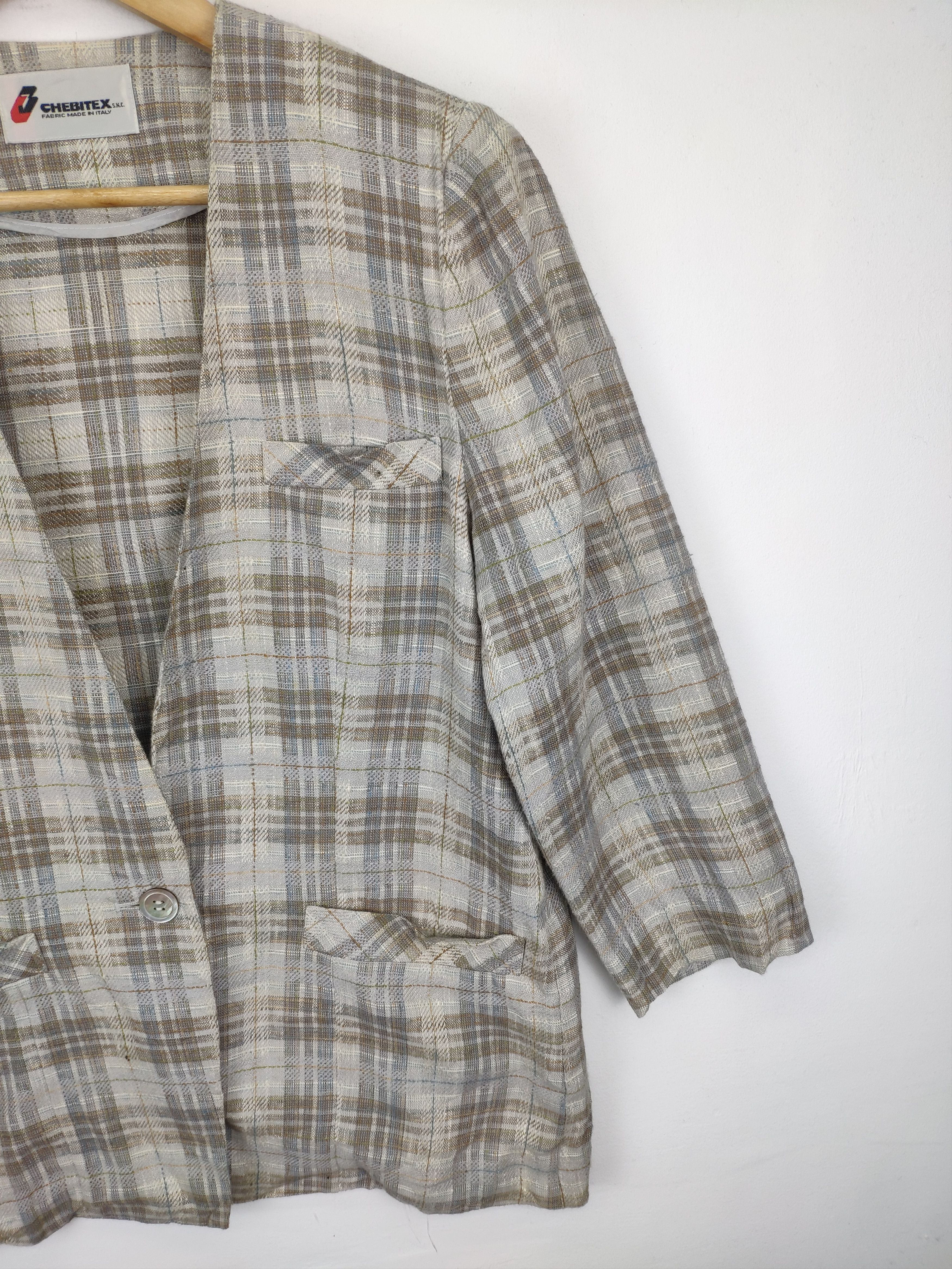 Vintage Plaid Blazer Jacket by Chebitex