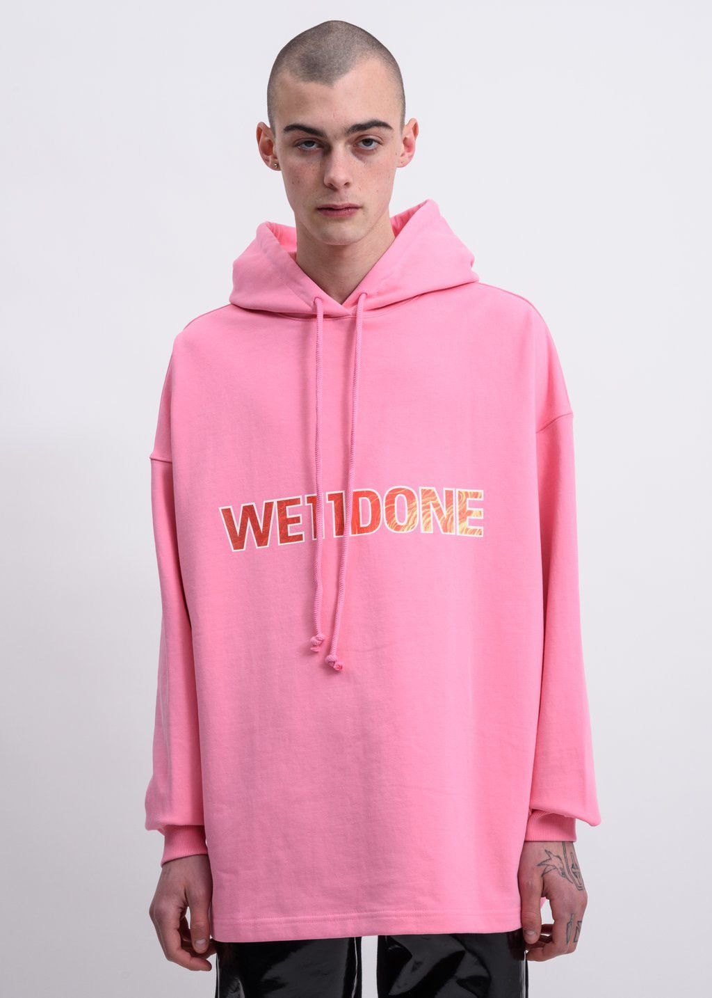 image of We11Done Oversized Hoodie in Pink, Men's (Size Medium)