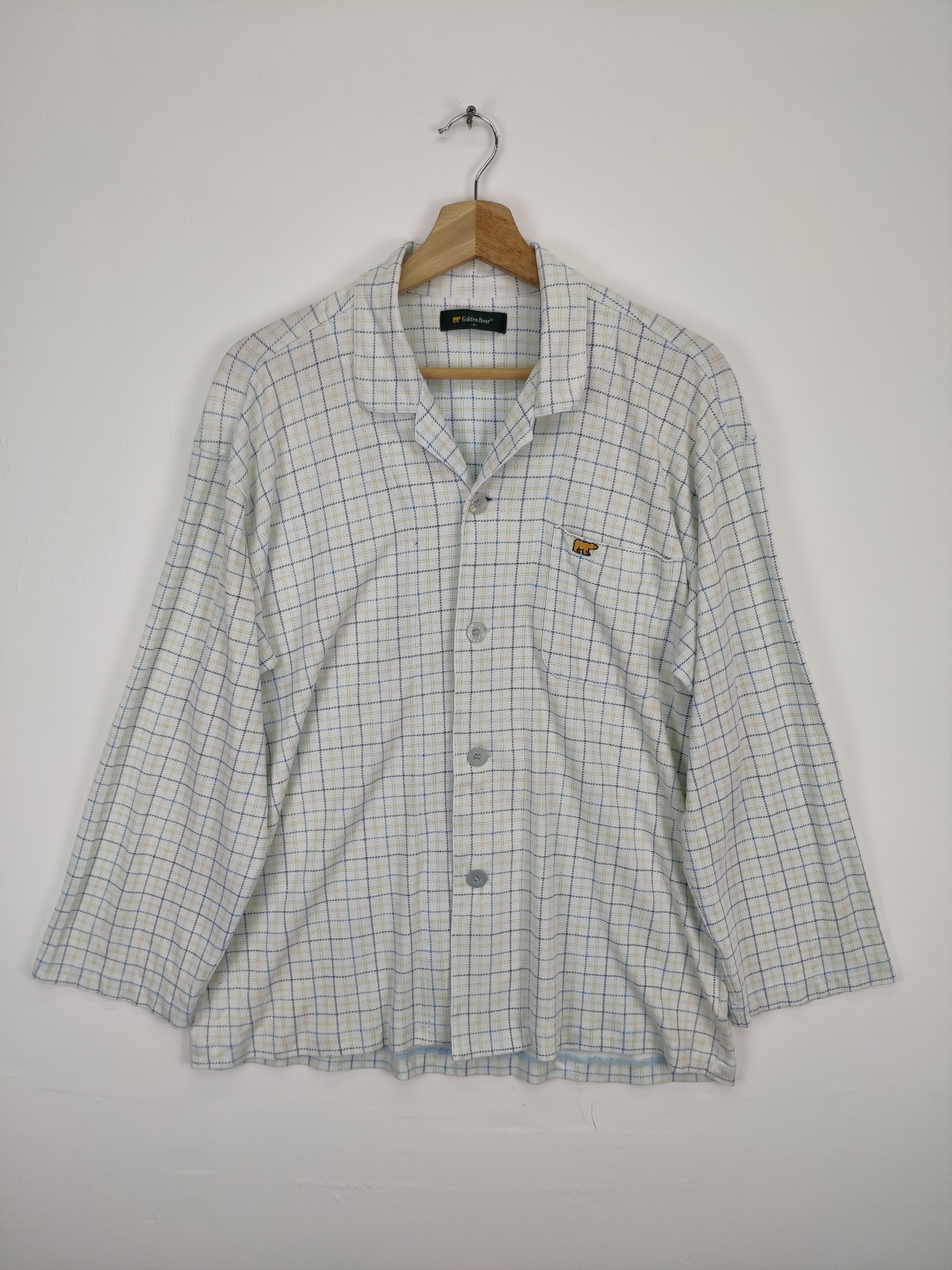 Golden Bear × Vintage Vintage Golden Bear Night Wear Plaid Long Sleeve Button Up Size US M / EU 48-50 / 2 - 1 Thumbnail