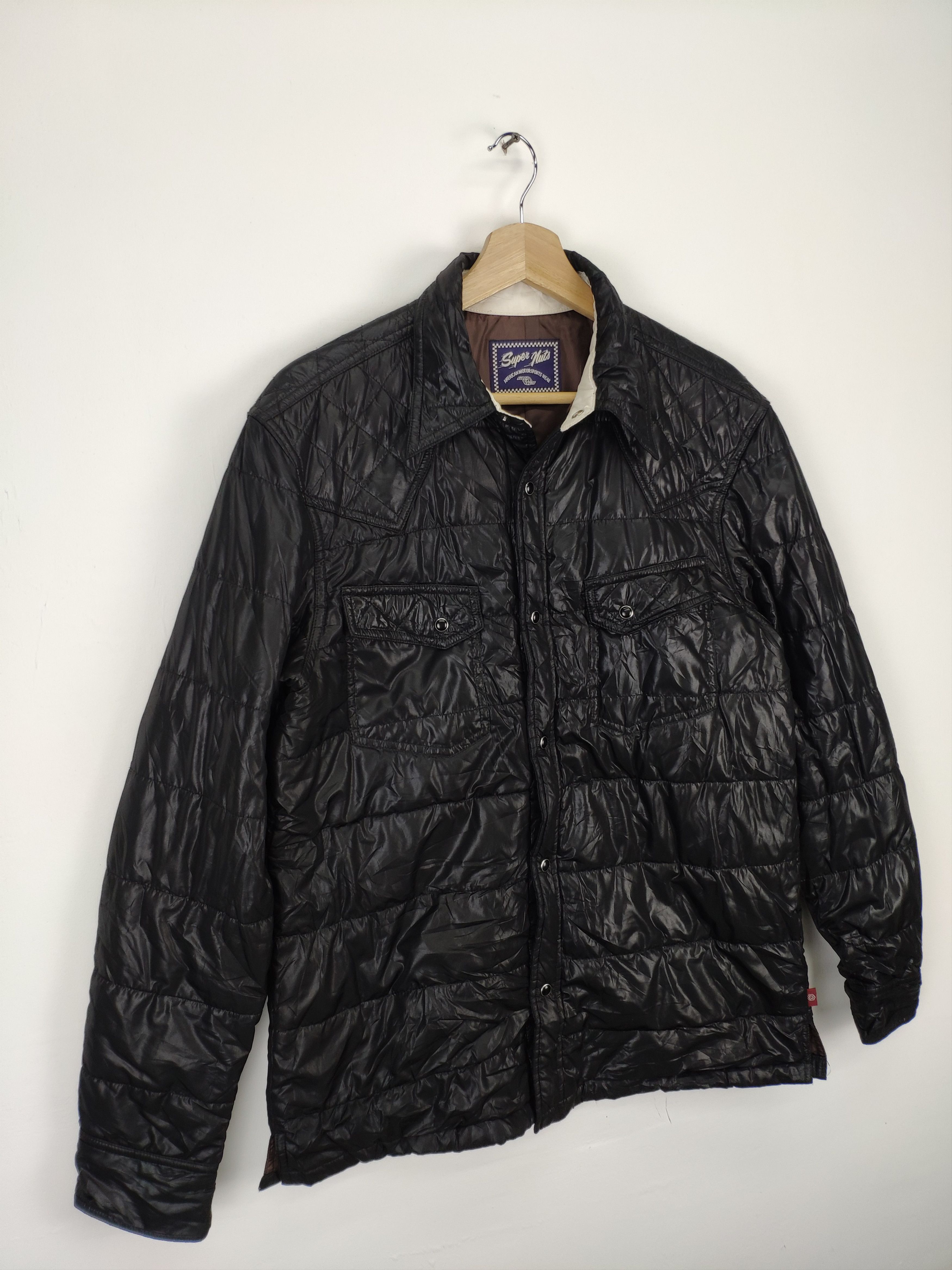 Japanese Brand × Vintage 🇯🇵 Vintage 1990s Light Puffer Jacket by Super Nuts Size US M / EU 48-50 / 2 - 3 Thumbnail