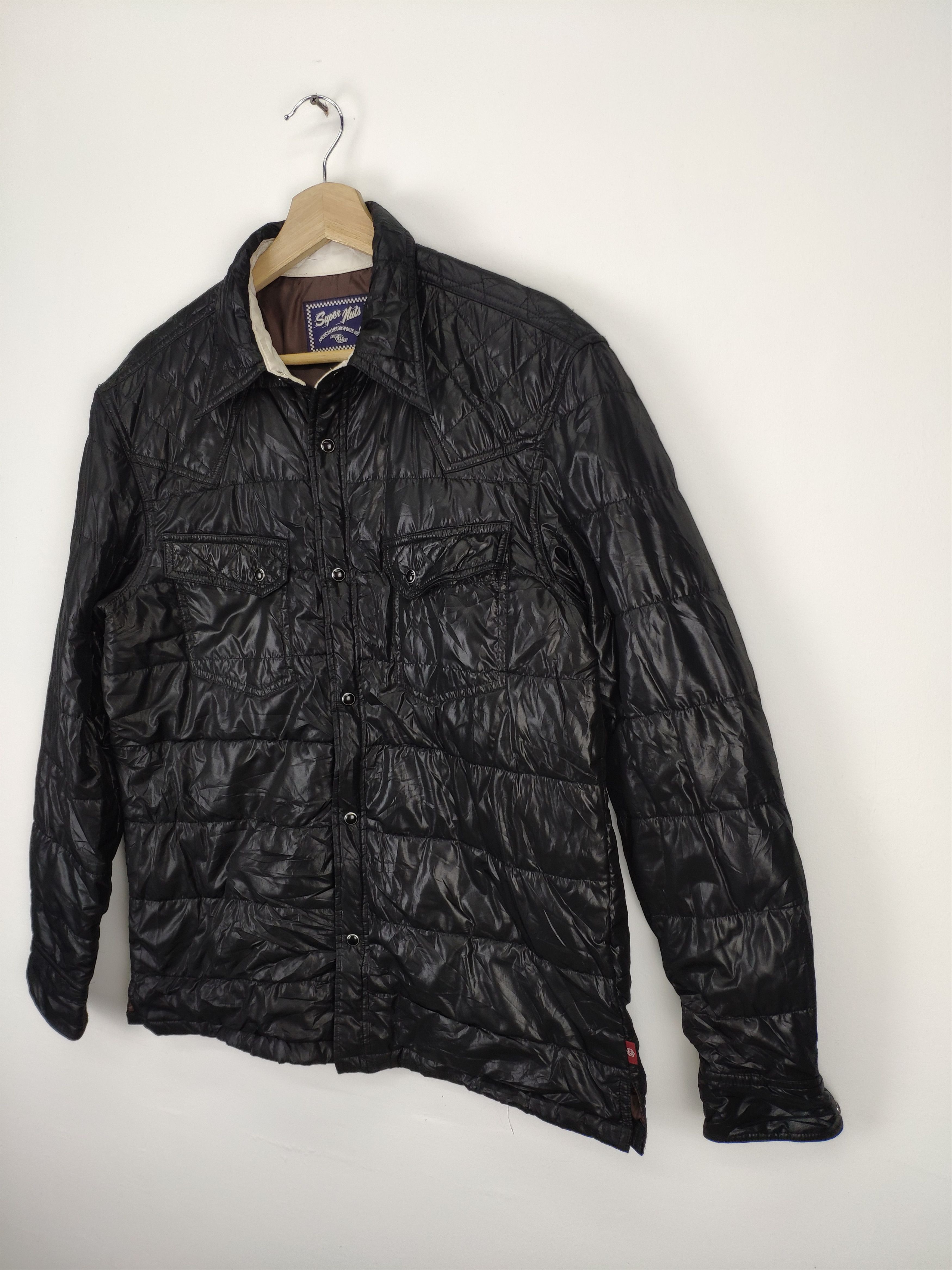 Japanese Brand × Vintage 🇯🇵 Vintage 1990s Light Puffer Jacket by Super Nuts Size US M / EU 48-50 / 2 - 2 Thumbnail