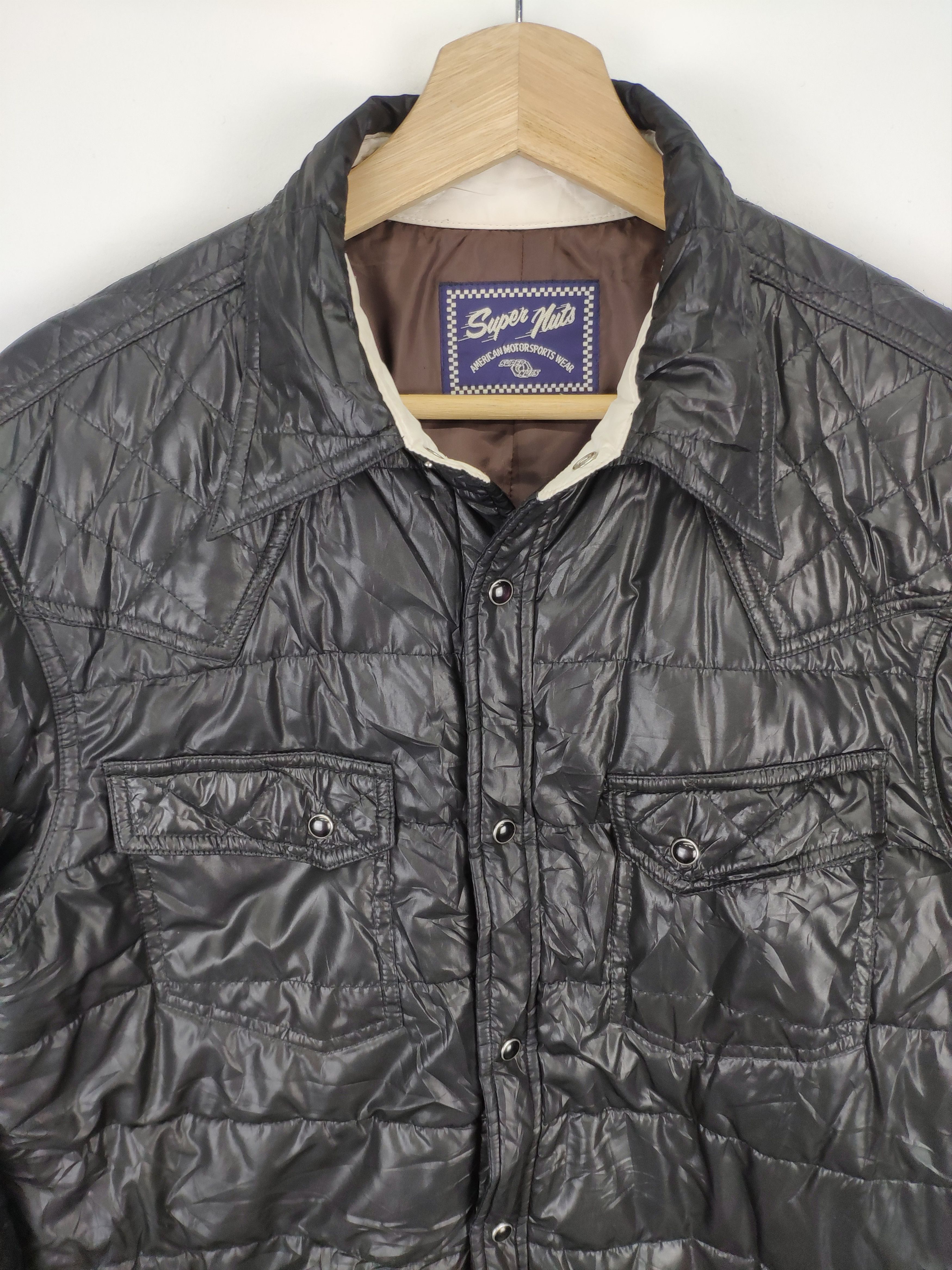 Japanese Brand × Vintage 🇯🇵 Vintage 1990s Light Puffer Jacket by Super Nuts Size US M / EU 48-50 / 2 - 8 Thumbnail