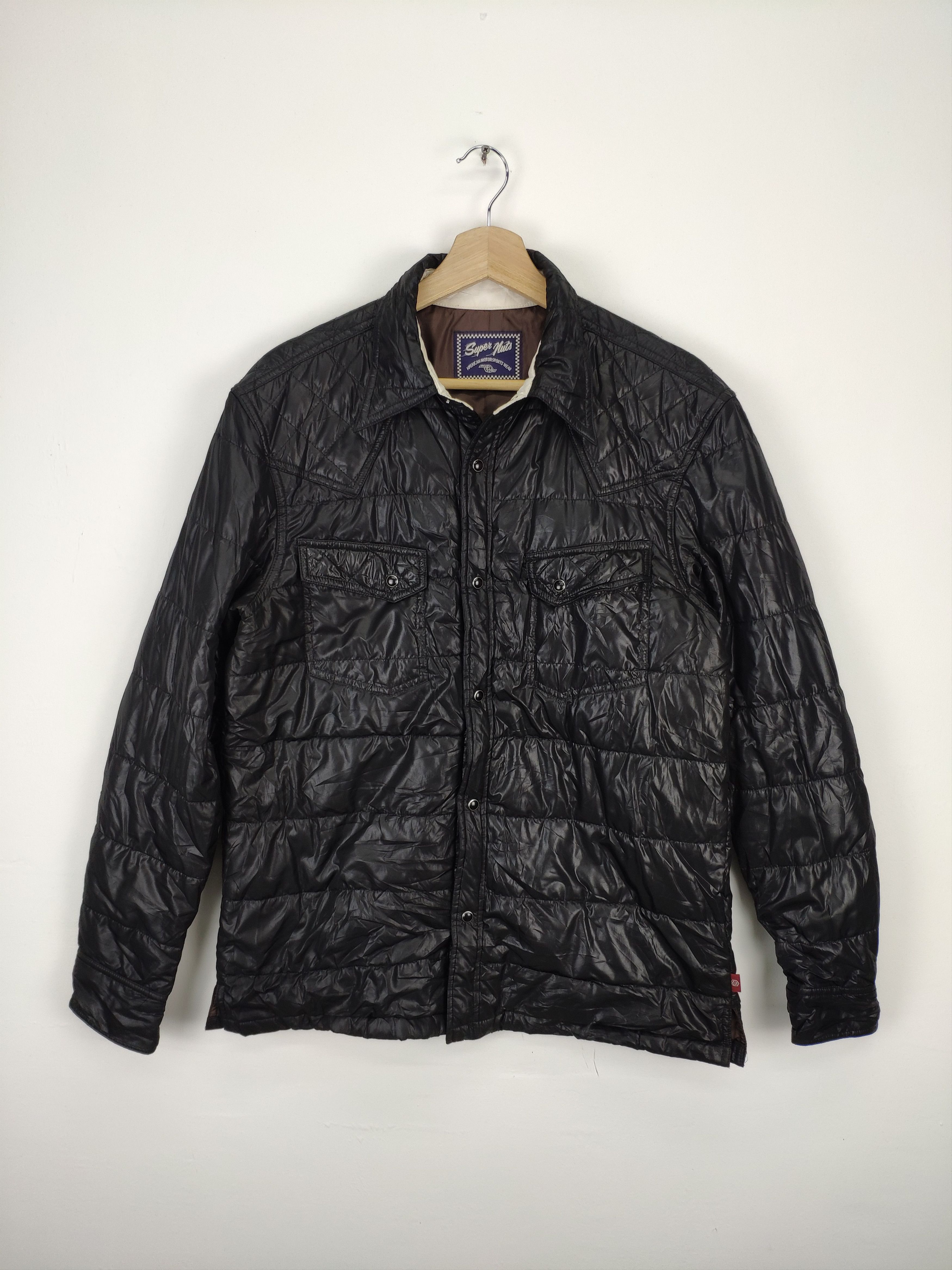 Japanese Brand × Vintage 🇯🇵 Vintage 1990s Light Puffer Jacket by Super Nuts Size US M / EU 48-50 / 2 - 1 Thumbnail
