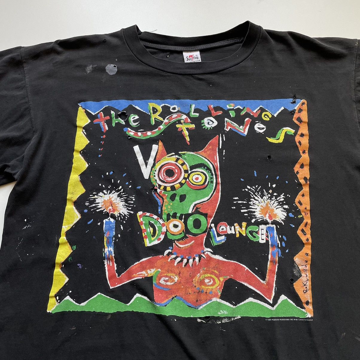 Band Tees Vintage 90s 1994 Rolling Stones Voodoo Lounge Tour Shirt XL Size US XL / EU 56 / 4 - 2 Thumbnail