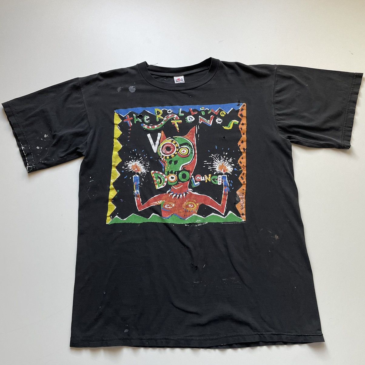 image of Band Tees x The Rolling Stones Vintage 90's 1994 Rolling Stones Voodoo Lounge Tour Shirt XL in Blac