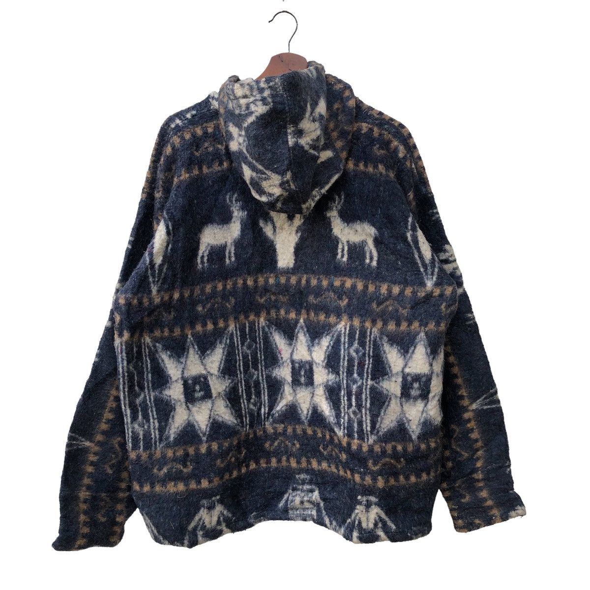 Native Rare!!!Vintage Hand Made Over Print Hoodie Jacket Size US XL / EU 56 / 4 - 2 Thumbnail
