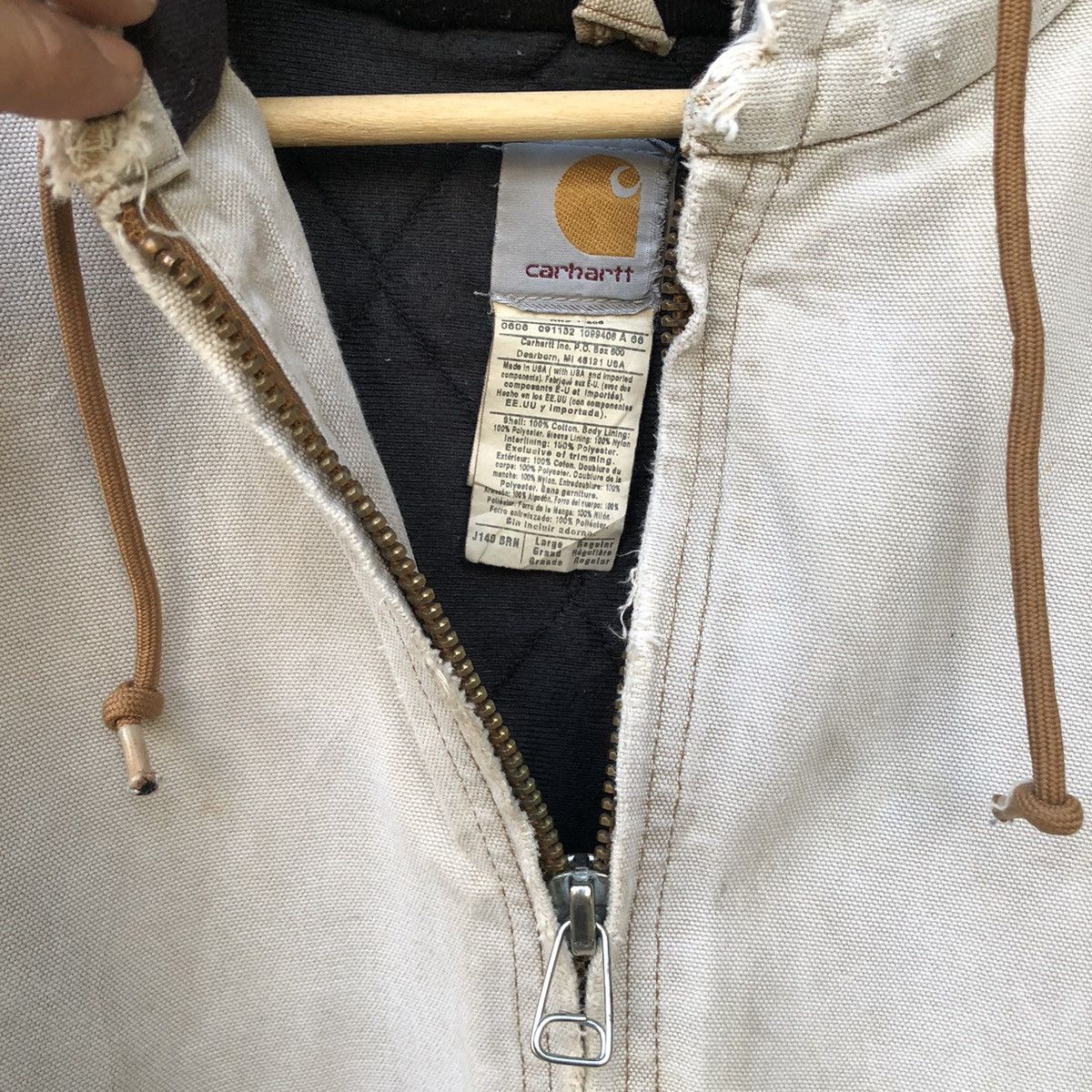Carhartt 🔥Trashed Vintage Carhartt Distress Jacket Size US XL / EU 56 / 4 - 12 Thumbnail