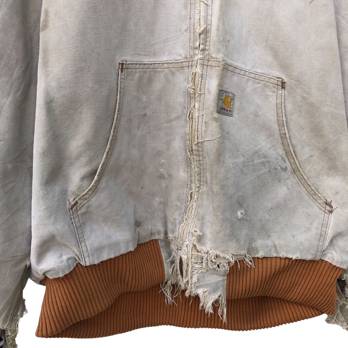 Carhartt 🔥Trashed Vintage Carhartt Distress Jacket Size US XL / EU 56 / 4 - 6 Thumbnail