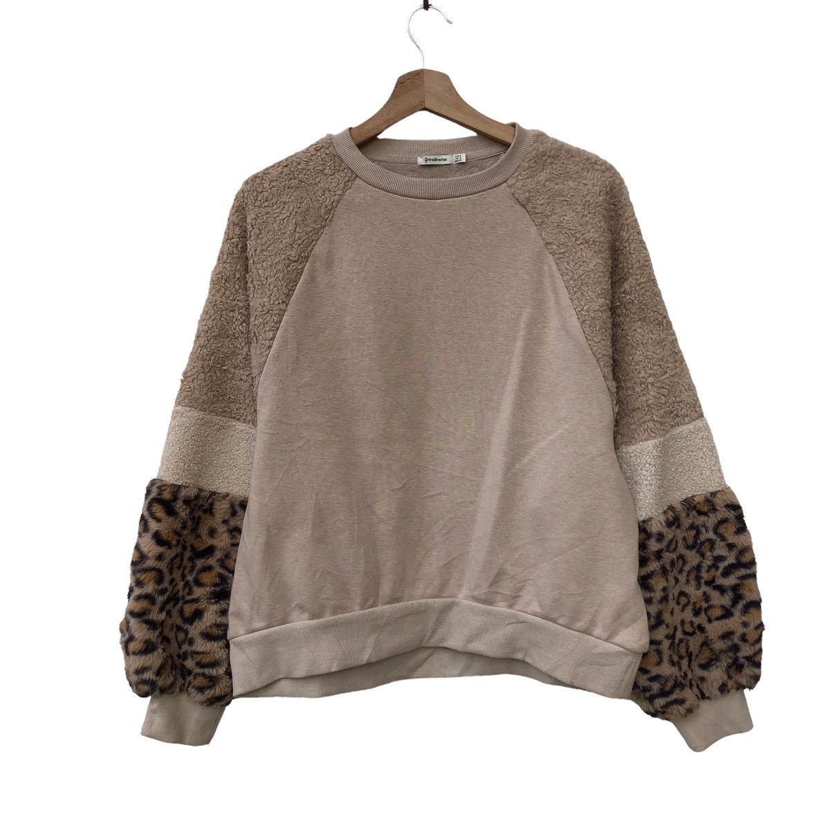 Other Japanese Brand Stradivarius Hybrid Fleece/fur Sweatshirt Size M / US 6-8 / IT 42-44 - 1 Thumbnail