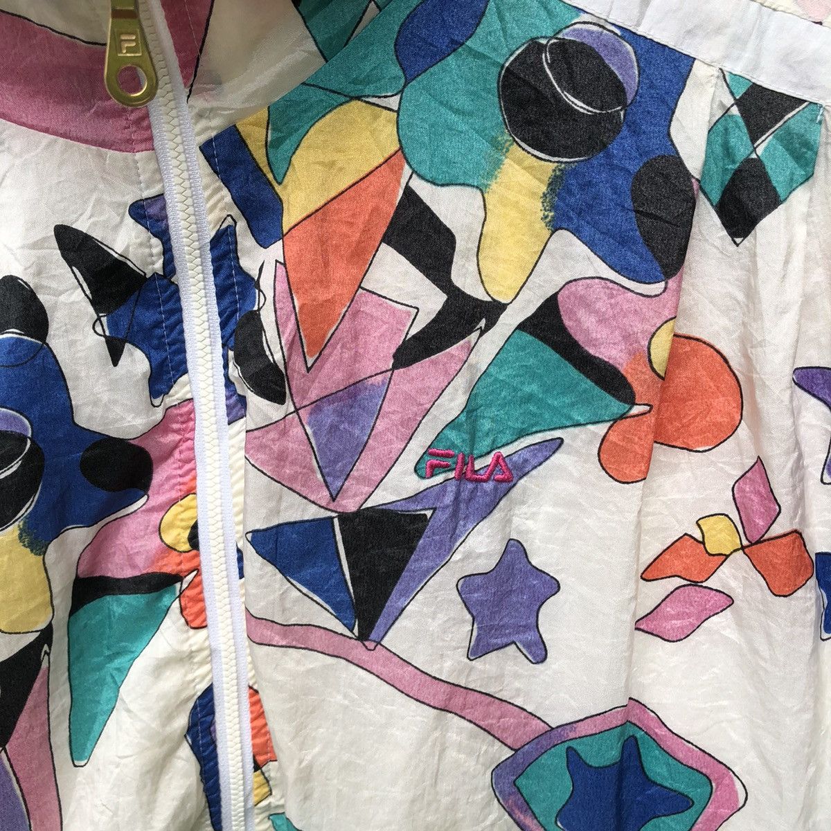 Fila 📣VINTAGE FILA FULL PRINT LIGHT JACKET Size US L / EU 52-54 / 3 - 5 Thumbnail