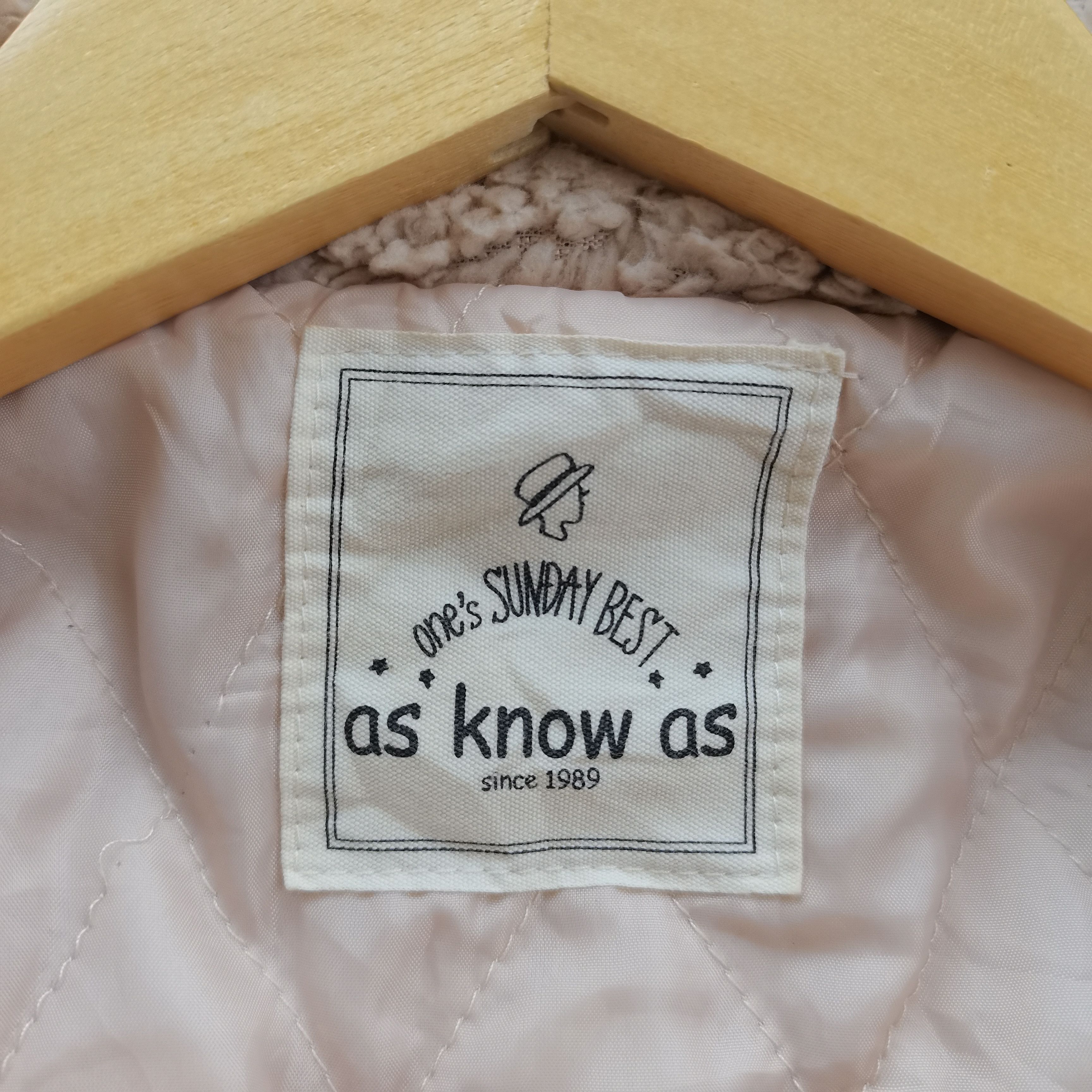 Japanese Brand Archive🔥Vintage AS KNOW AS Sherpa Fleece Hoodie Jacket Size US M / EU 48-50 / 2 - 10 Thumbnail