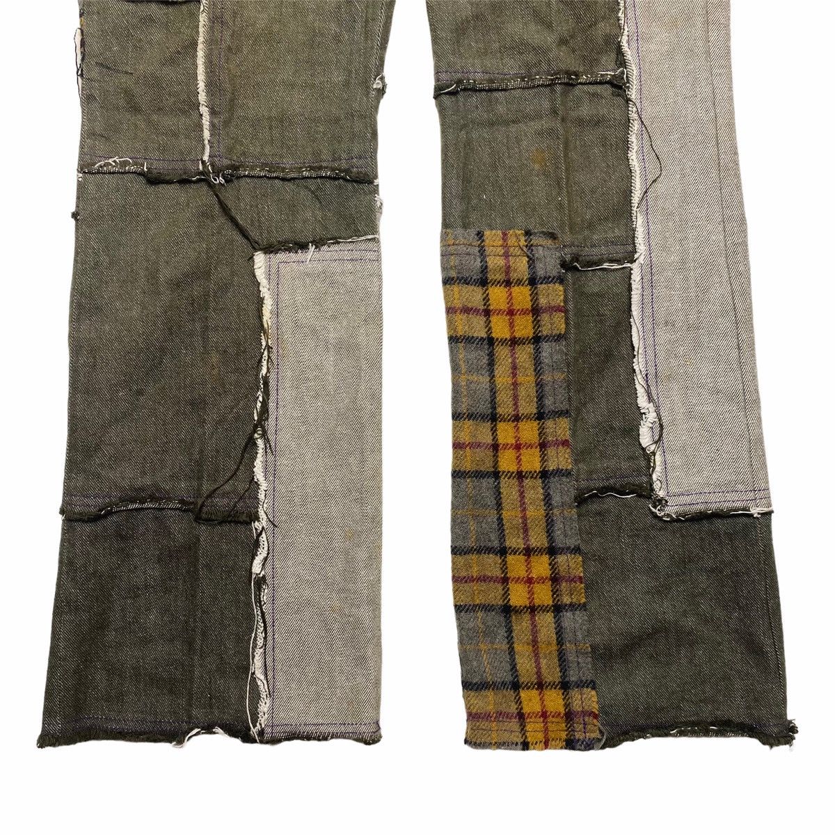 If Six Was Nine 1990s Bettys Blue - Reconstructed Patchwork Denim Size US 29 - 5 Thumbnail