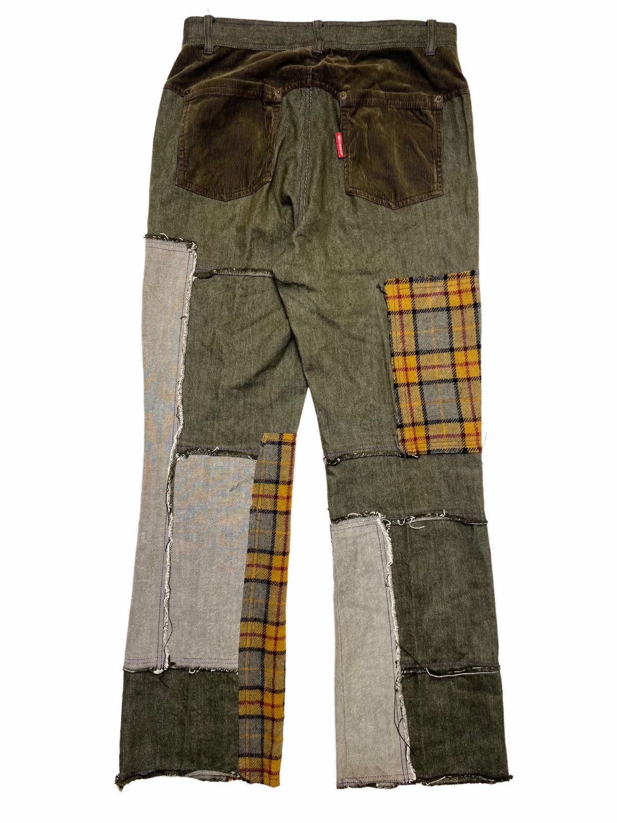 If Six Was Nine 1990s Bettys Blue - Reconstructed Patchwork Denim Size US 29 - 2 Thumbnail