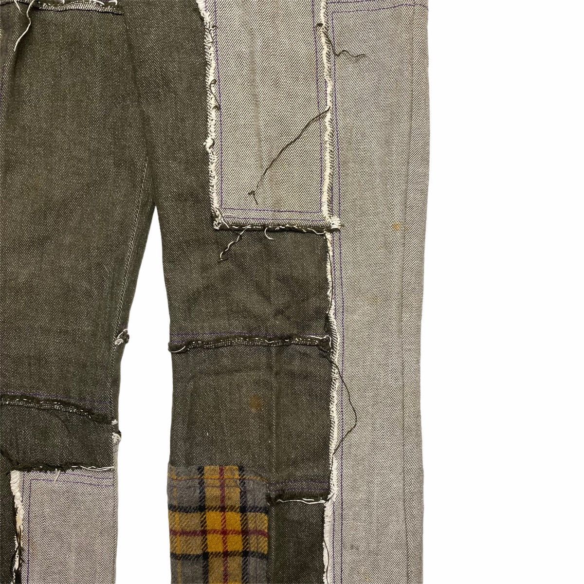 If Six Was Nine 1990s Bettys Blue - Reconstructed Patchwork Denim Size US 29 - 6 Thumbnail