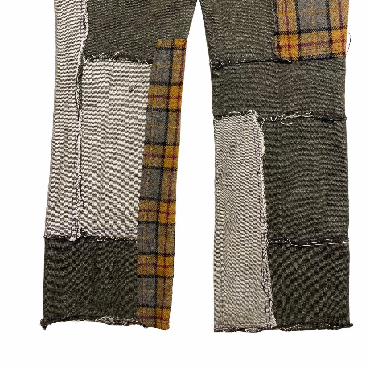 If Six Was Nine 1990s Bettys Blue - Reconstructed Patchwork Denim Size US 29 - 8 Thumbnail