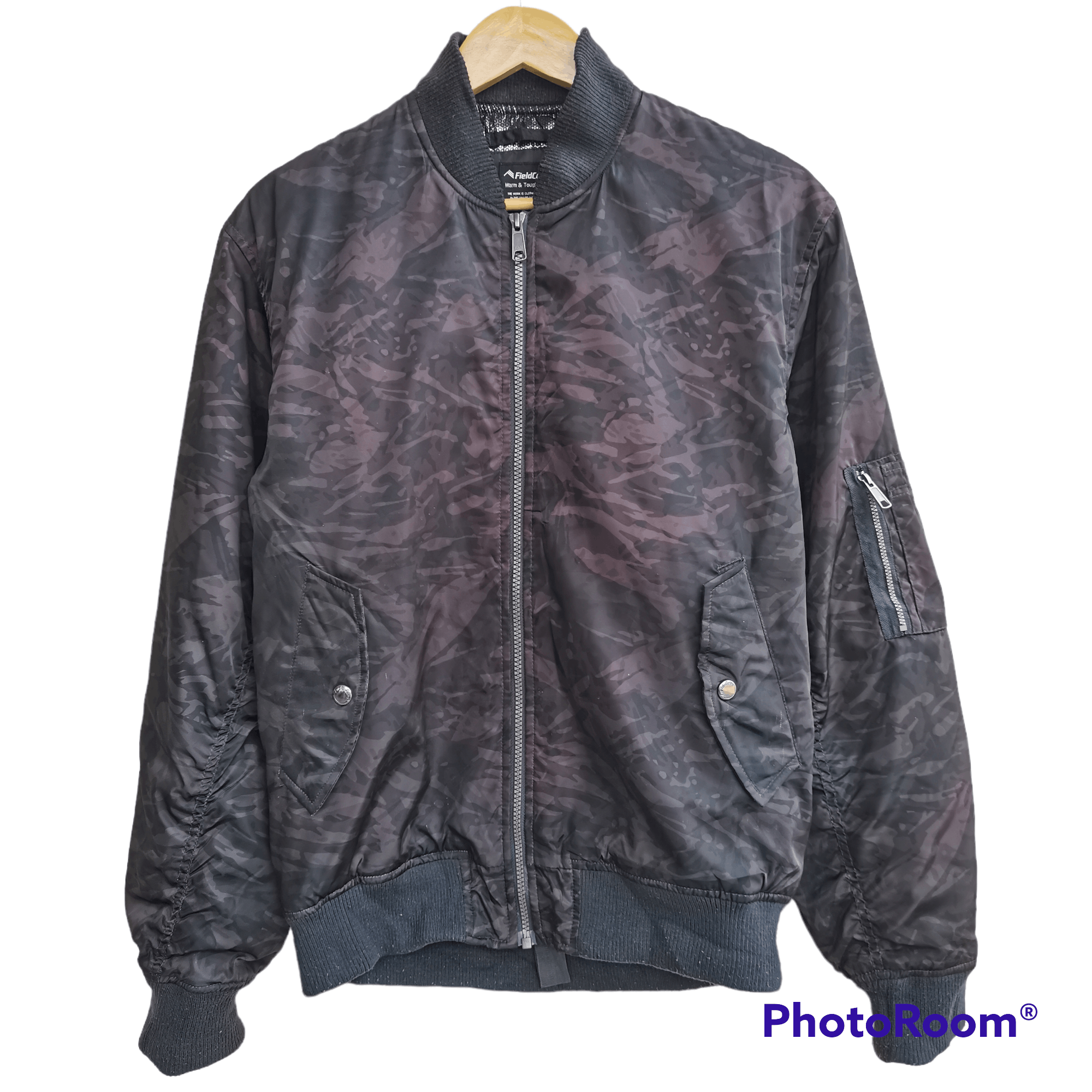 Japanese Brand Steals💥 FIELD CORE Camouflage Bomber Jacket Size US L / EU 52-54 / 3 - 1 Thumbnail