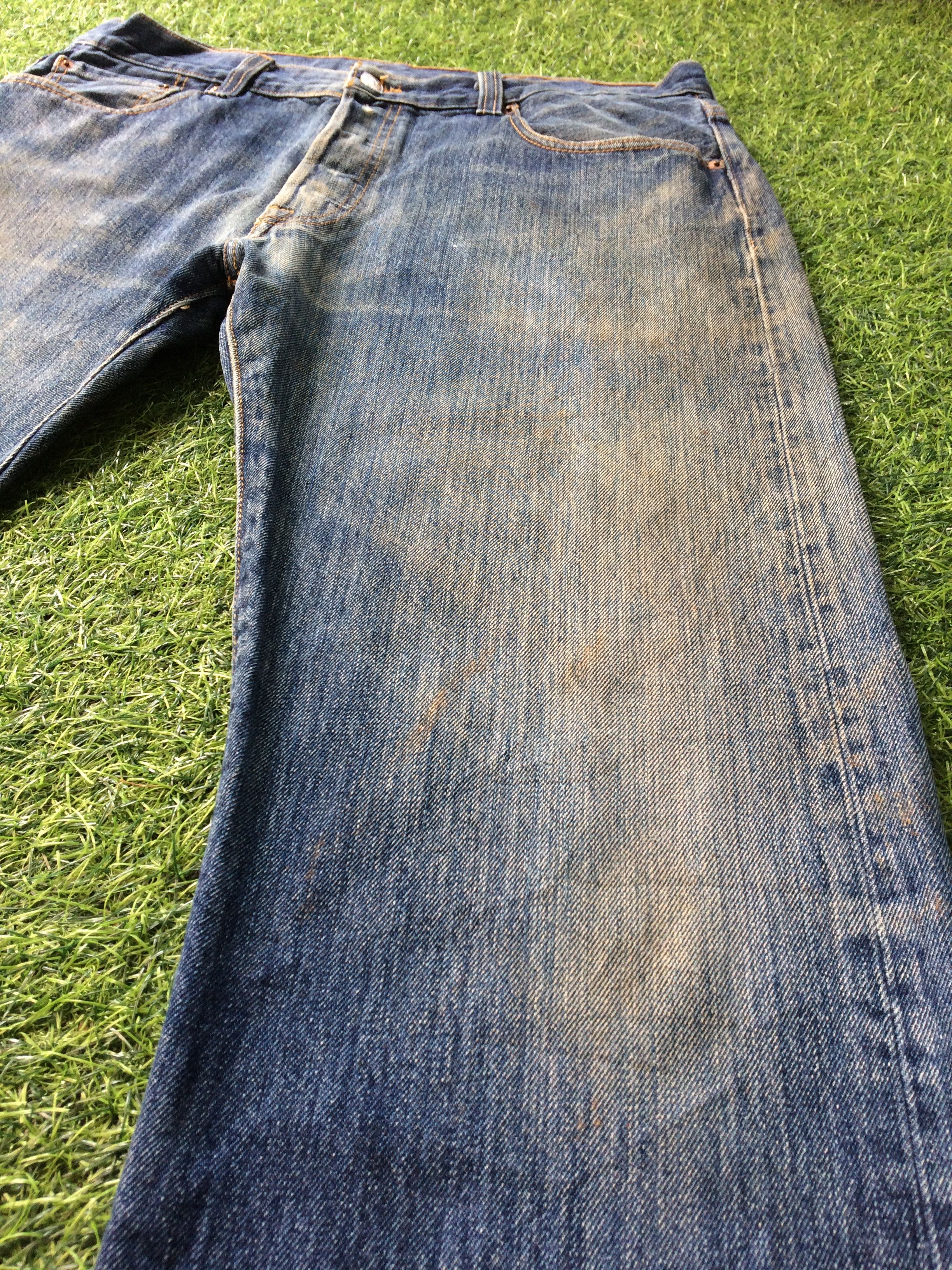 Levi's × Vintage Vintage Levis 501 Faded Dirty Blue Jeans #B-894 Size US 35 - 7 Thumbnail