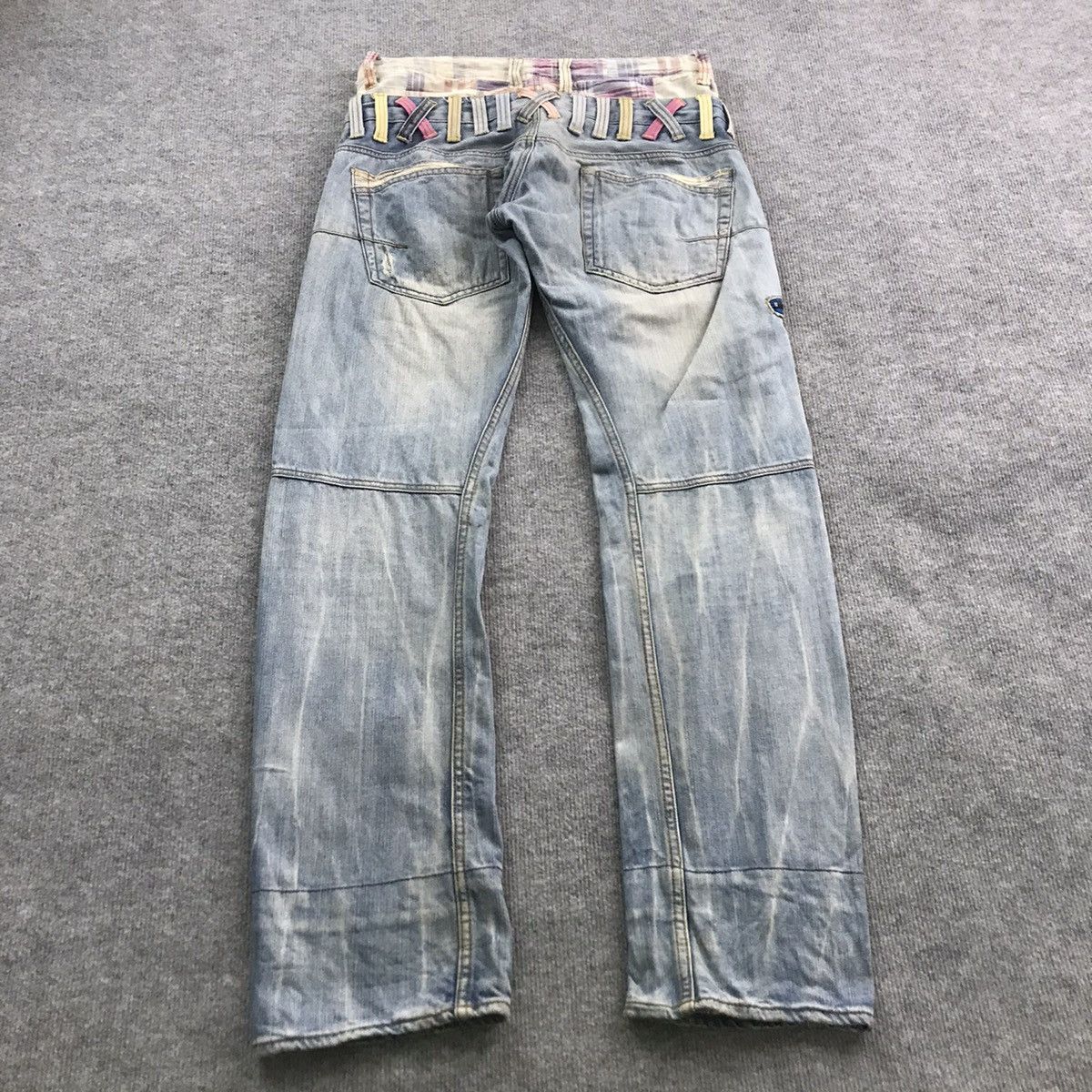 Japanese Brand DOMINATE DOUBLE WAIST LIGHT DENIM PANTS Size US 32 / EU 48 - 6 Thumbnail
