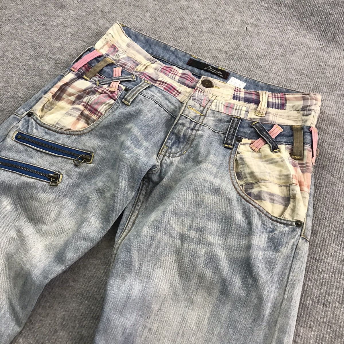 Japanese Brand DOMINATE DOUBLE WAIST LIGHT DENIM PANTS Size US 32 / EU 48 - 3 Thumbnail
