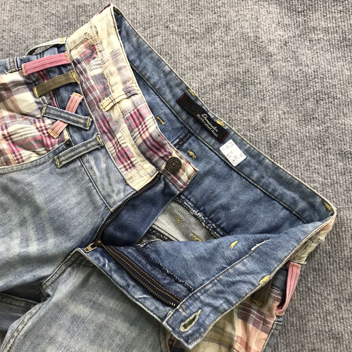 Japanese Brand DOMINATE DOUBLE WAIST LIGHT DENIM PANTS Size US 32 / EU 48 - 11 Thumbnail