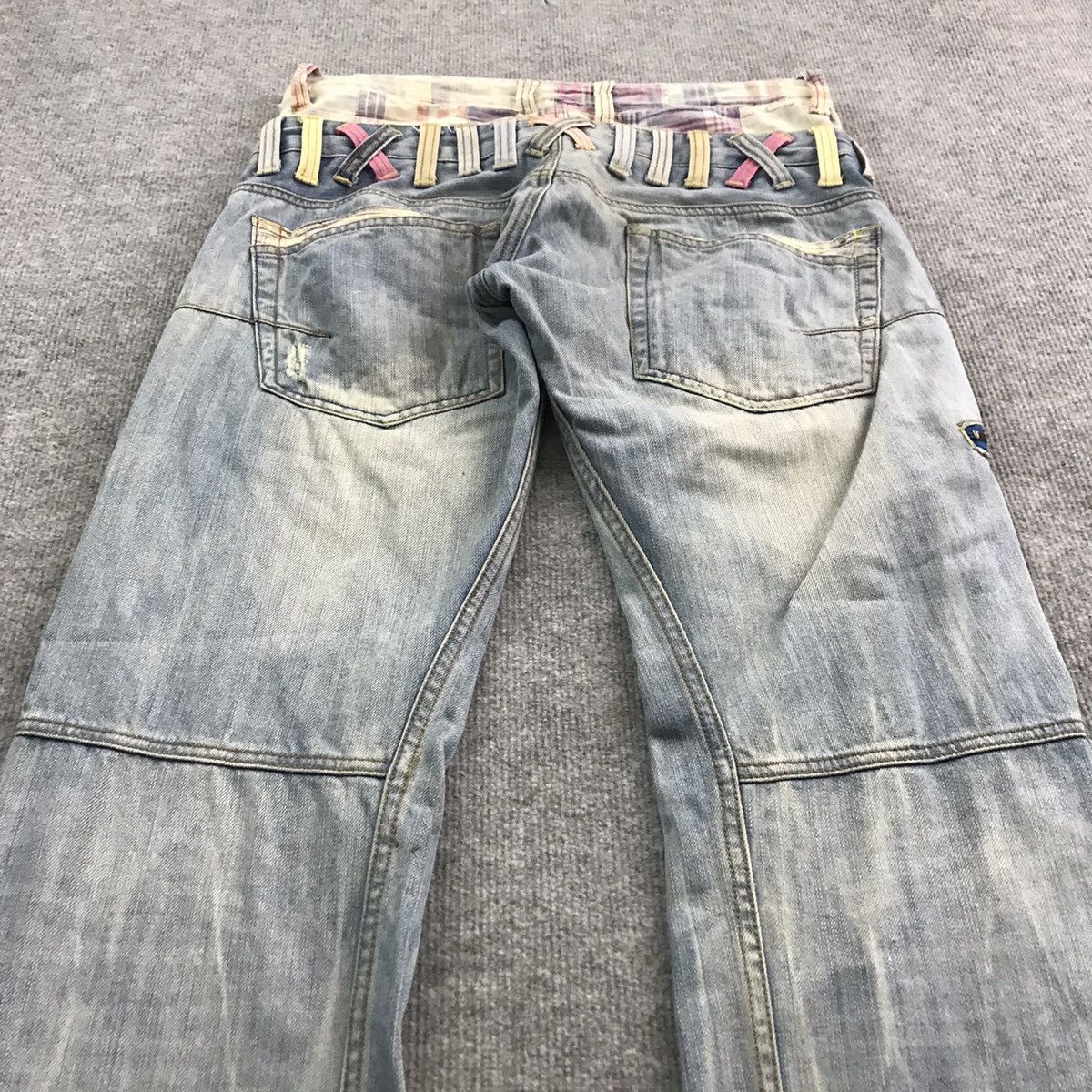 Japanese Brand DOMINATE DOUBLE WAIST LIGHT DENIM PANTS Size US 32 / EU 48 - 8 Thumbnail