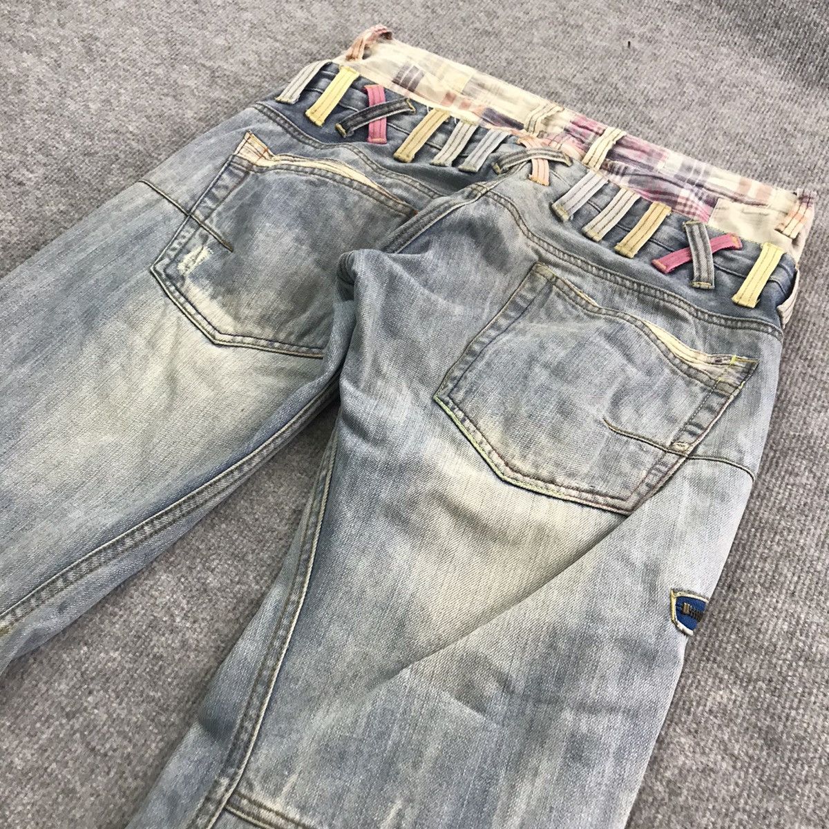 Japanese Brand DOMINATE DOUBLE WAIST LIGHT DENIM PANTS Size US 32 / EU 48 - 10 Thumbnail