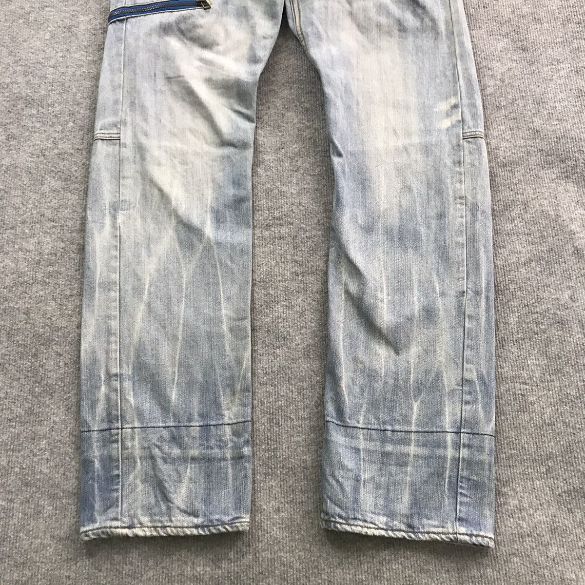 Japanese Brand DOMINATE DOUBLE WAIST LIGHT DENIM PANTS Size US 32 / EU 48 - 4 Thumbnail