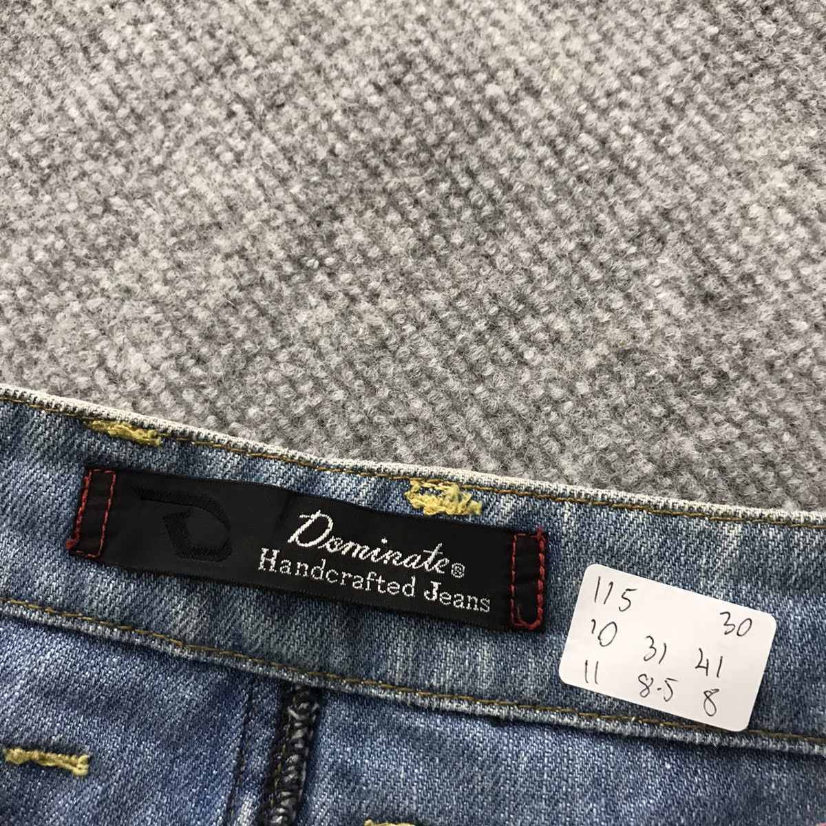 Japanese Brand DOMINATE DOUBLE WAIST LIGHT DENIM PANTS Size US 32 / EU 48 - 12 Thumbnail