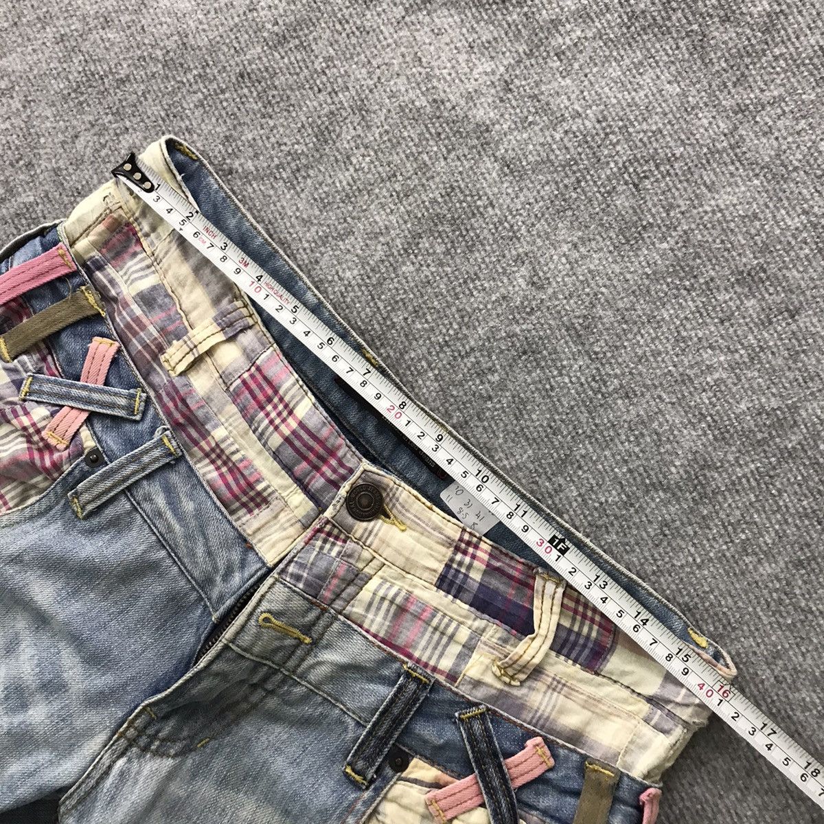 Japanese Brand DOMINATE DOUBLE WAIST LIGHT DENIM PANTS Size US 32 / EU 48 - 13 Thumbnail
