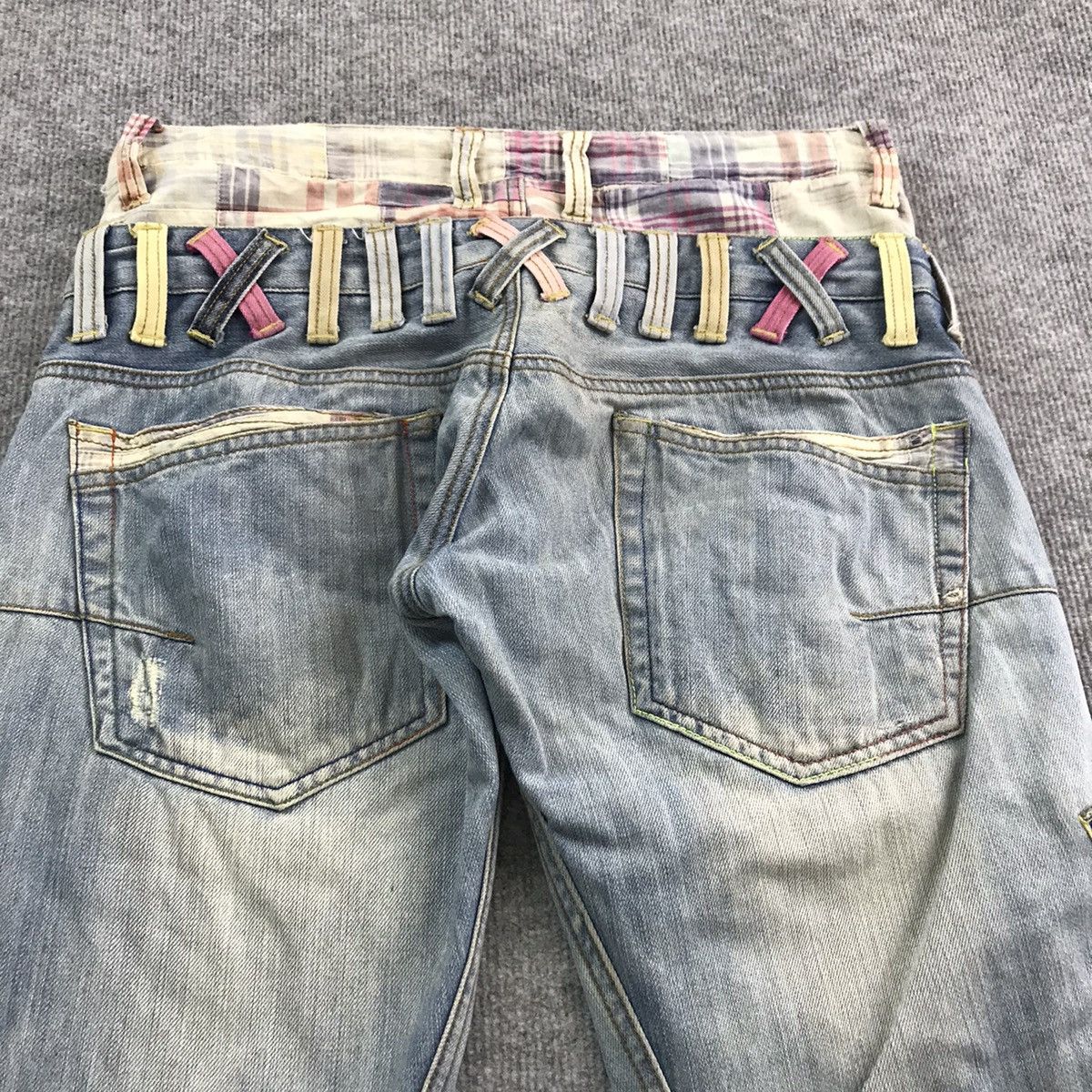 Japanese Brand DOMINATE DOUBLE WAIST LIGHT DENIM PANTS Size US 32 / EU 48 - 7 Thumbnail