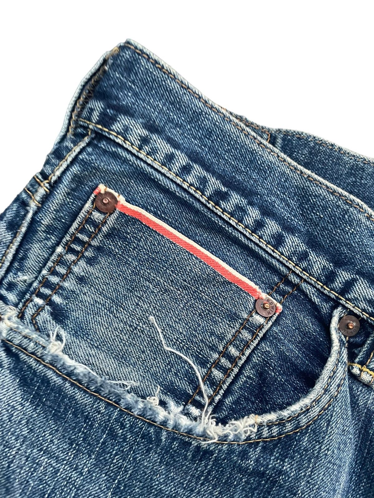 Edwin Vintage Edwin 505Z Selvedge Distresed & Rework Size US 36 / EU 52 - 9 Thumbnail