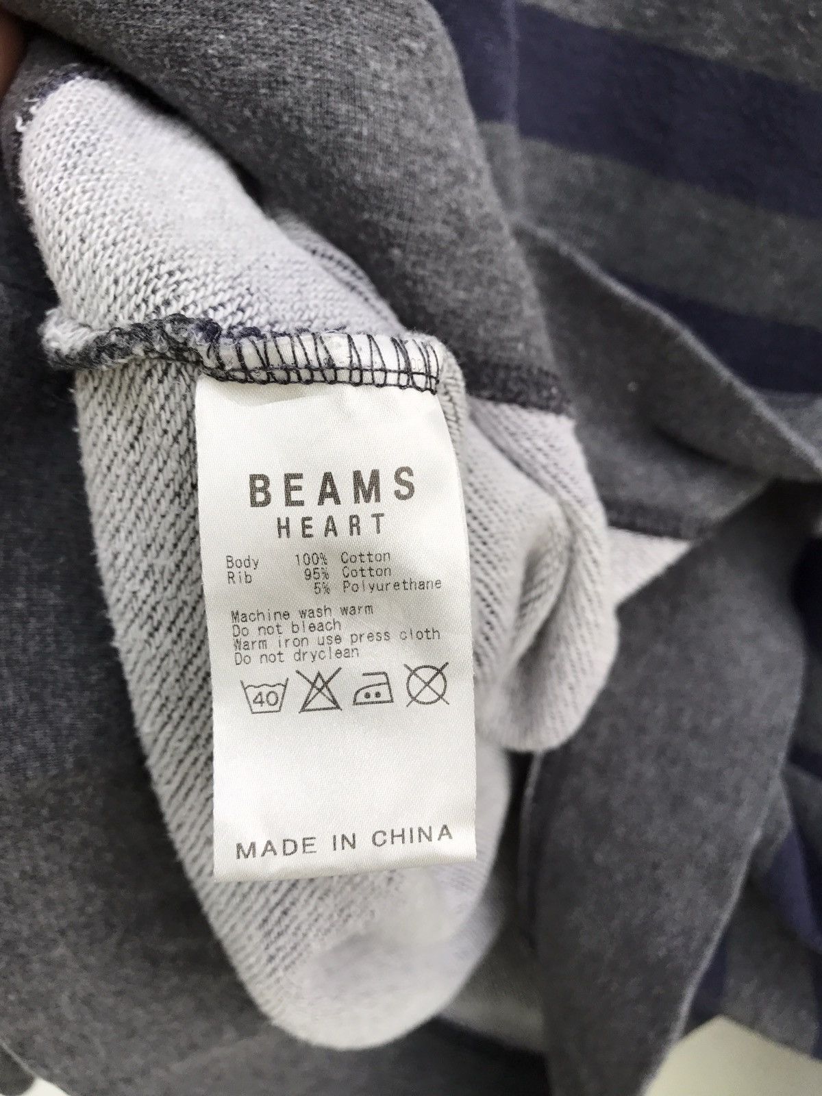 Beams Plus Beams Heart Stripe Sweatshirt Japanese Streetwear Size US M / EU 48-50 / 2 - 5 Thumbnail